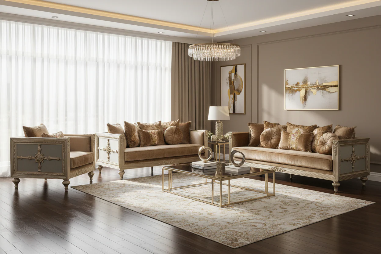 2970-light-champagne-3-piece-living-room-set-with-sofa-loveseat-chair-1.webp Light Champagne 3-Piece Living Room Set with Sofa, Loveseat & Chair