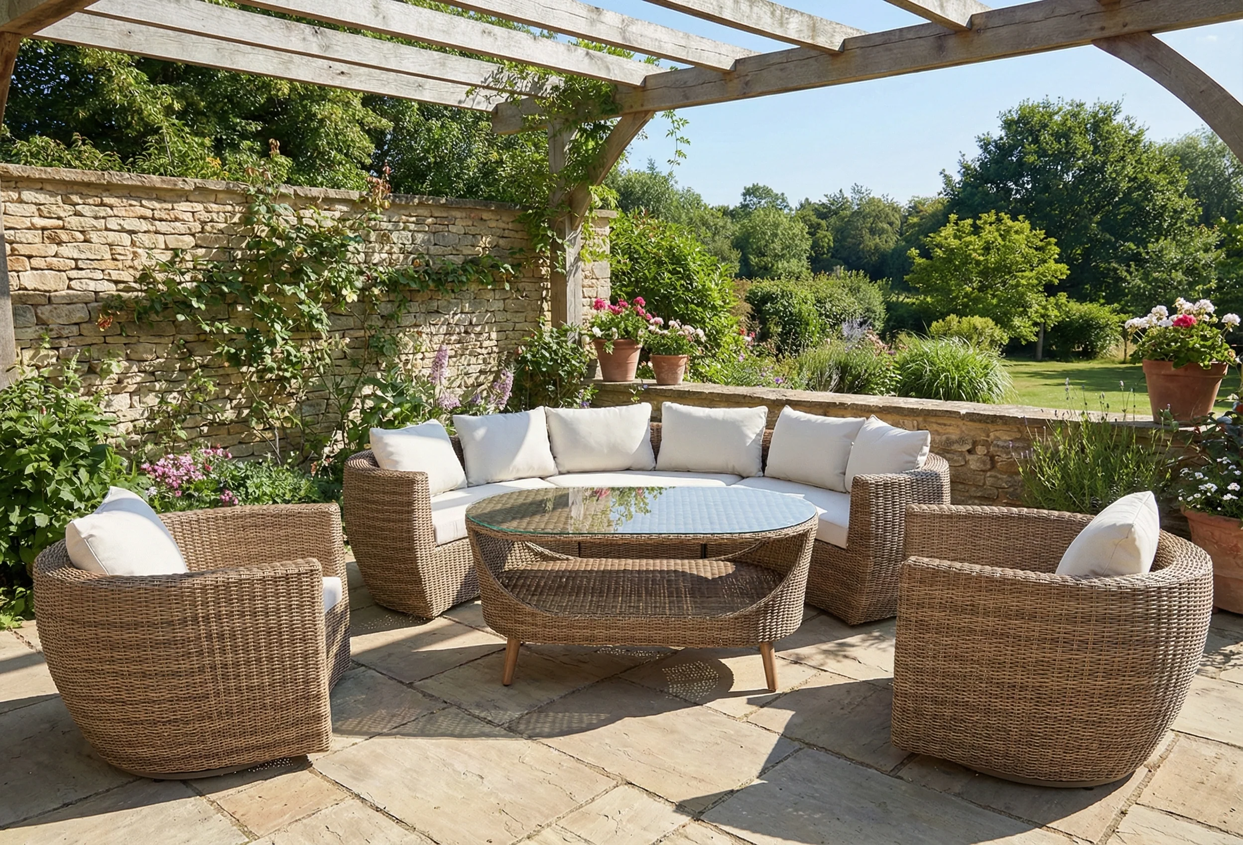 2991-6-piece-outdoor-wicker-set-with-curved-modular-sofa-swivel-chairs-coffee-table-1.webp 6-Piece Outdoor Wicker Set with Curved Modular Sofa, Swivel Chairs & Coffee Table