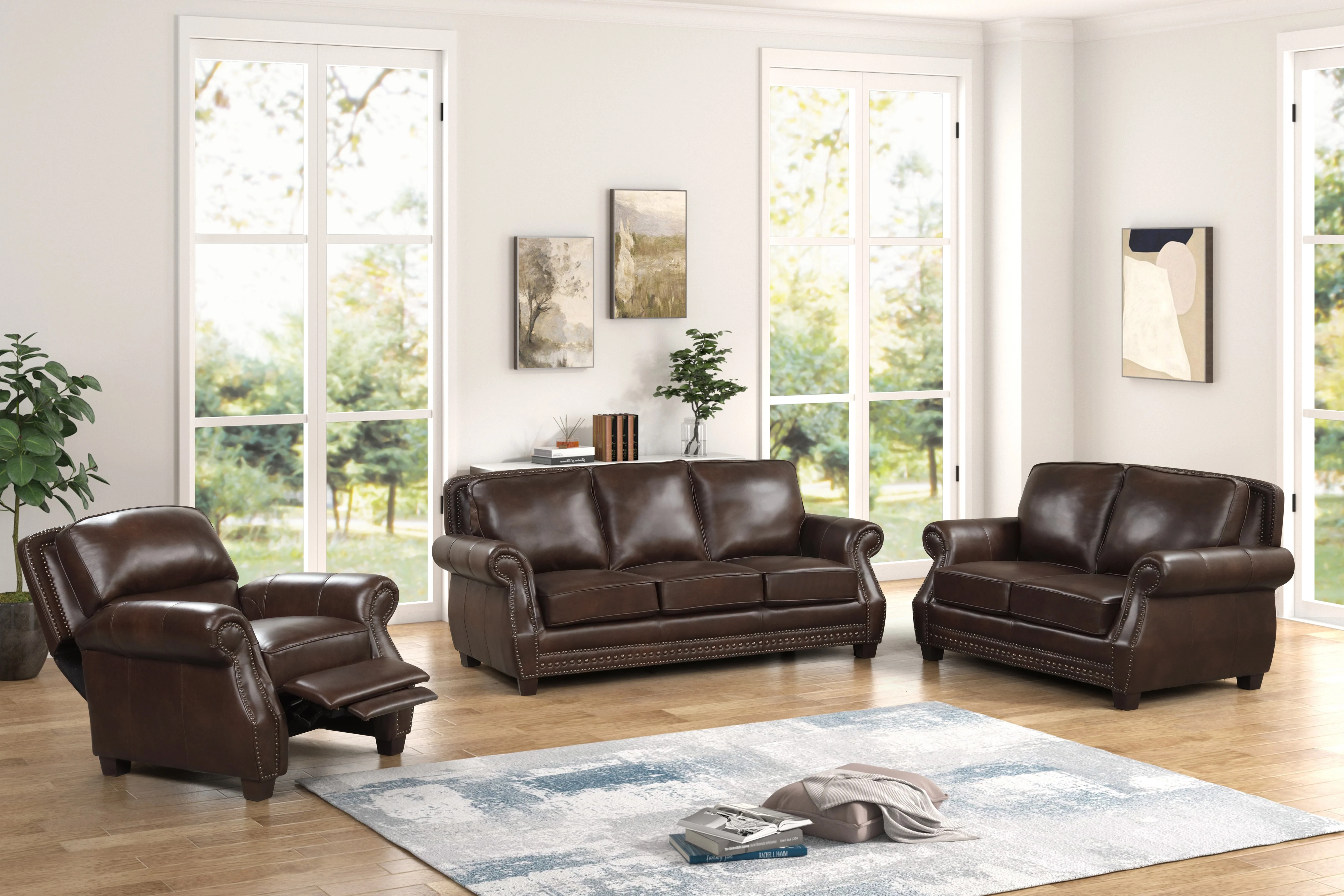 3001-brown-top-grain-leather-sofa-loveseat-push-back-recliner-living-room-set-1.webp Brown Top Grain Leather Sofa, Loveseat & Push Back Recliner Living Room Set