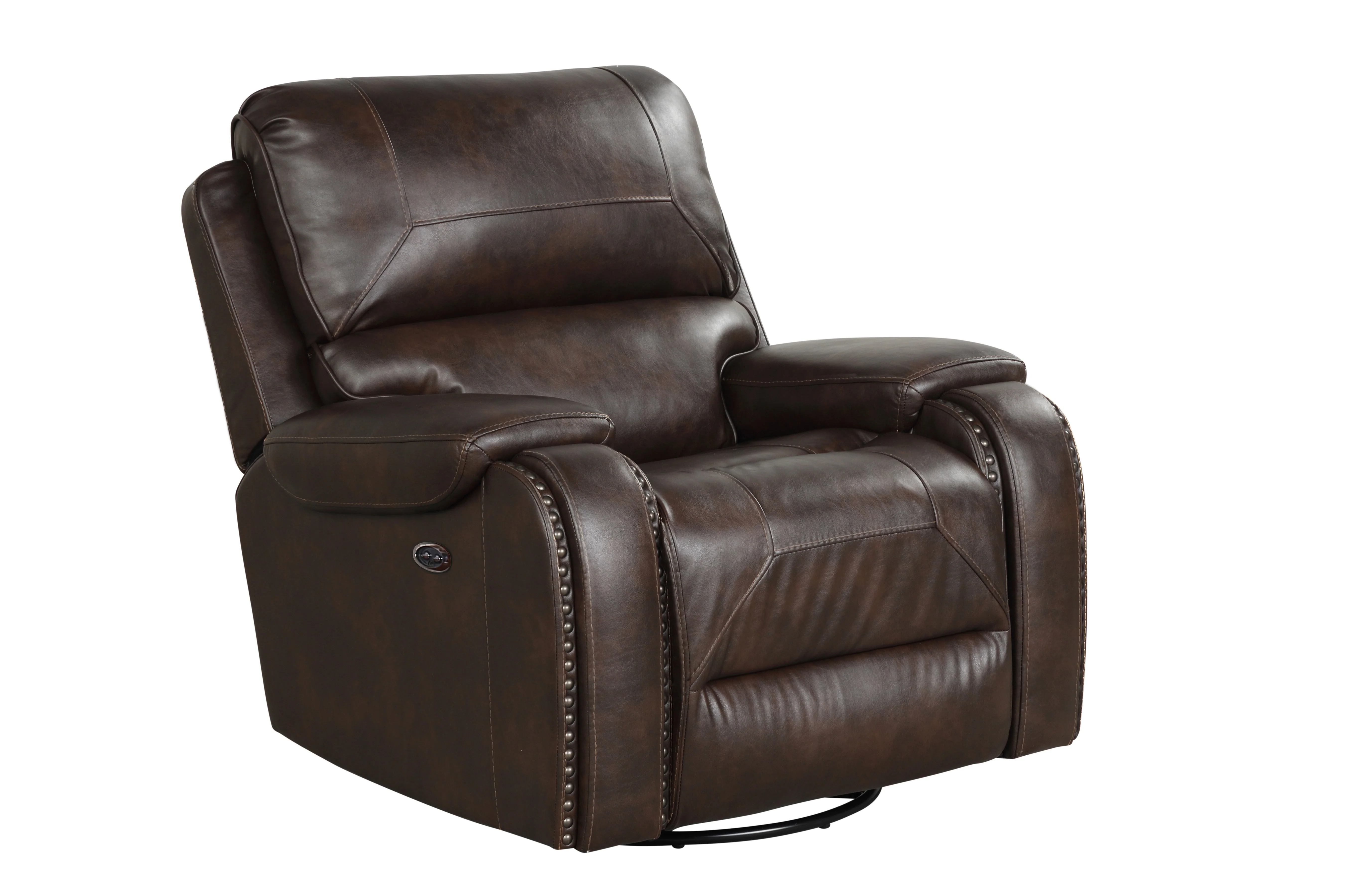 Brown Air-Leather 3-Piece Power Reclining Living Room Set