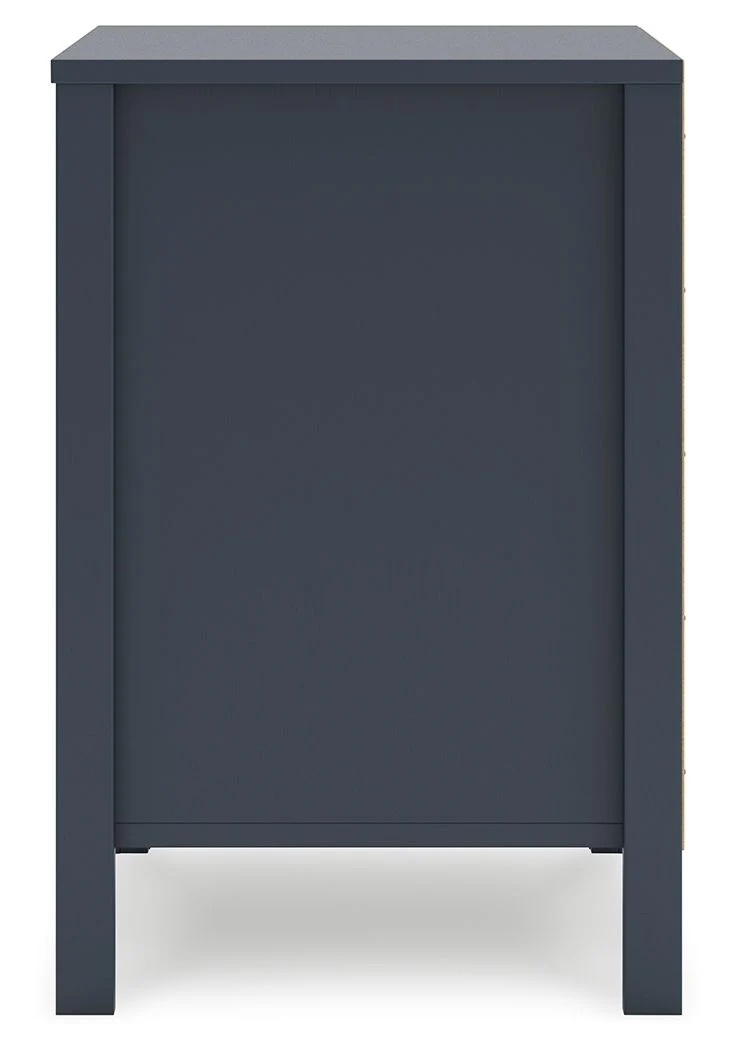 Simmenfort - Two Drawer Night Stand - Navy Blue