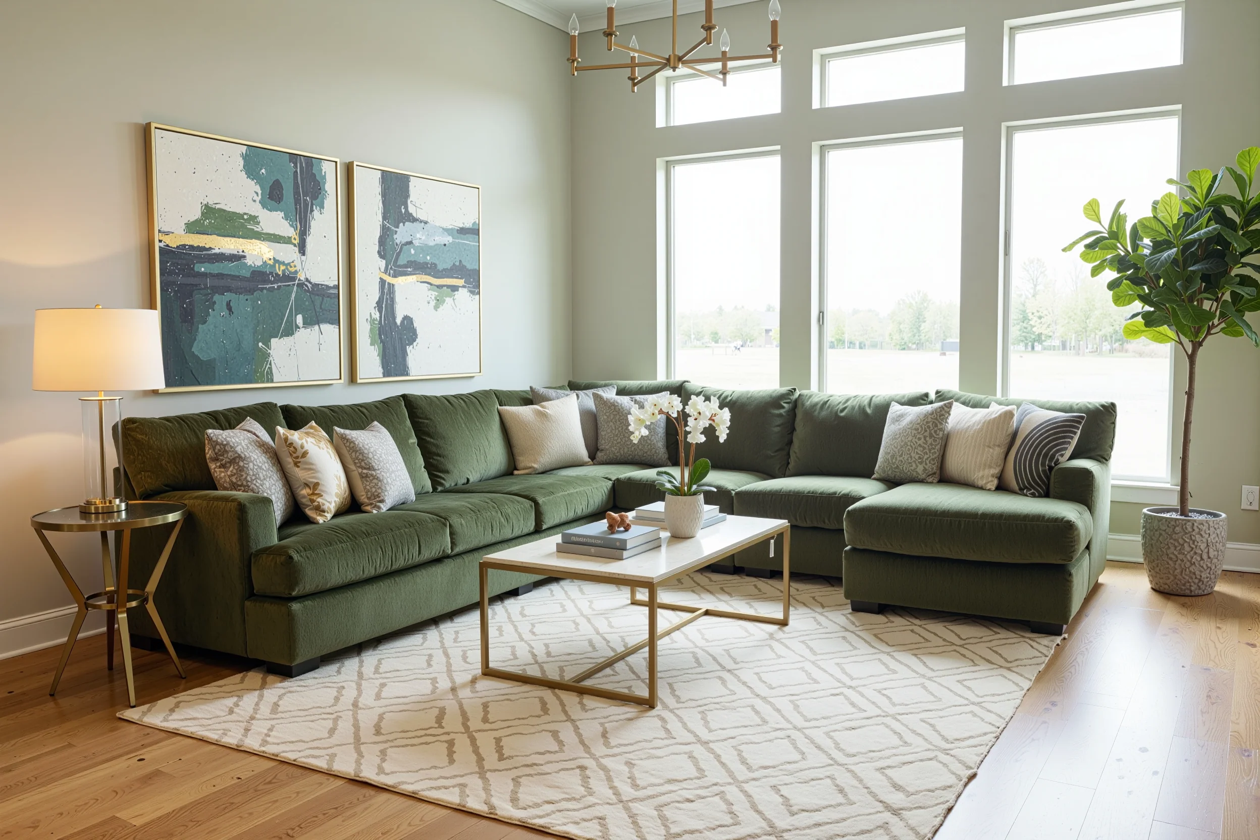 3040-corinthian-emerald-plush-3-piece-sectional-sofa-with-chaise-1.webp Corinthian Emerald Plush 3-Piece Sectional Sofa with Chaise