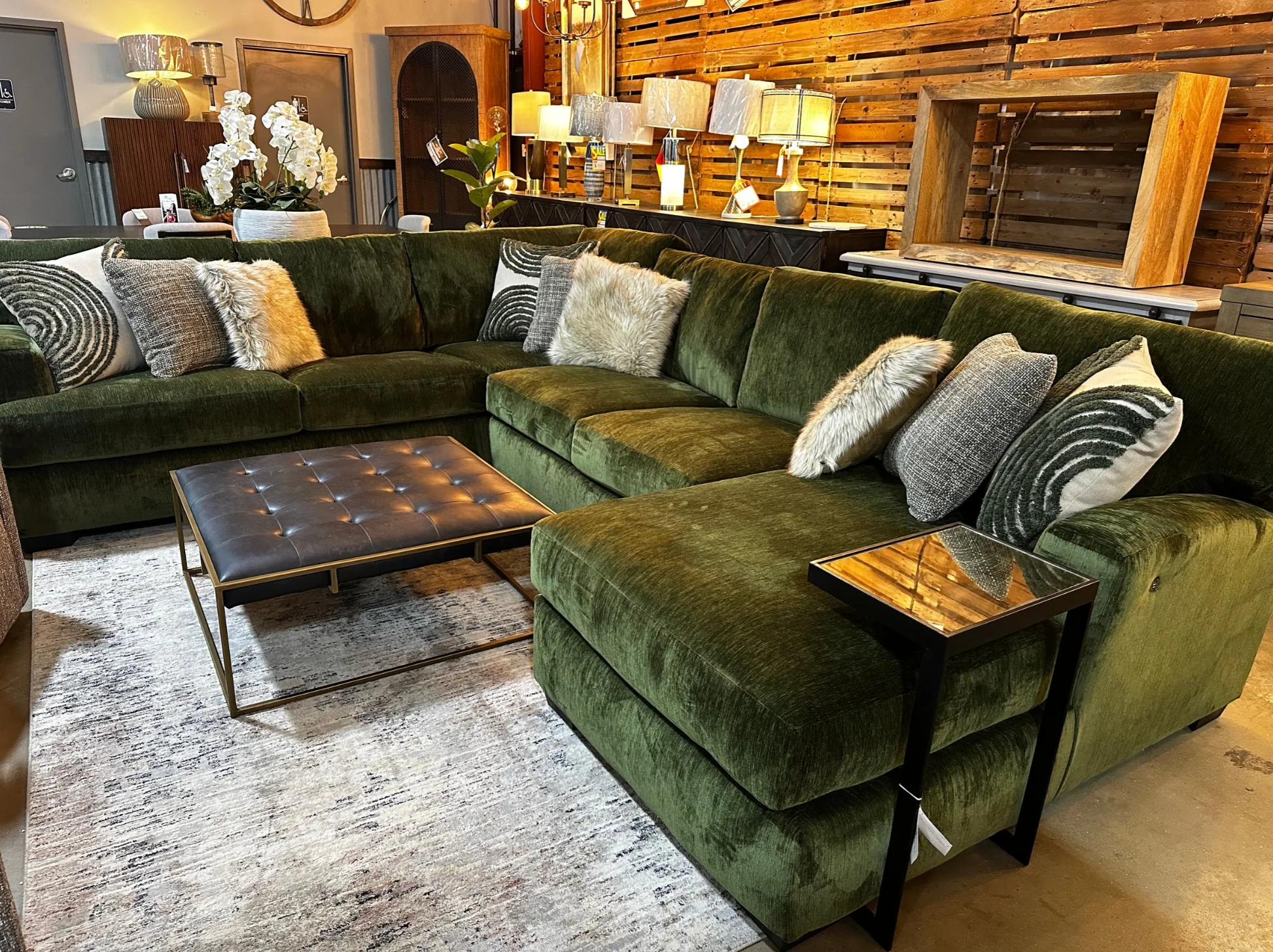 3040-corinthian-emerald-plush-3-piece-sectional-sofa-with-chaise-3.webp Corinthian Emerald Plush 3-Piece Sectional Sofa with Chaise