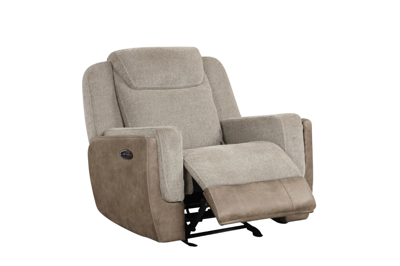 Brown Power Reclining 3-Piece Living Room Set with USB Charging – Sofa, Loveseat & Recliner