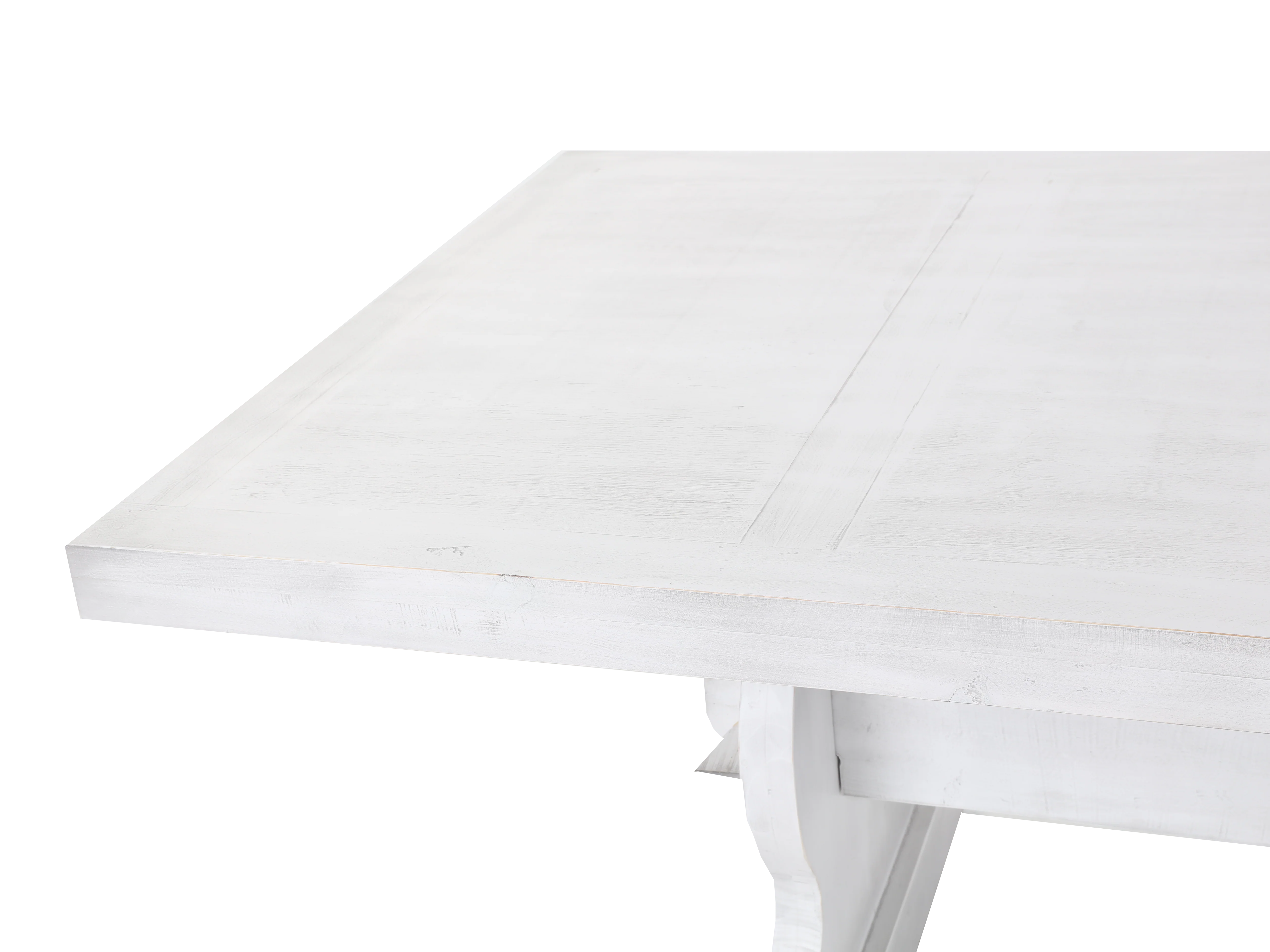 3057-7-piece-white-trestle-dining-set-with-6-tufted-high-back-chairs-gray-4.webp 7-Piece White Trestle Dining Set with 6 Tufted High-Back Chairs (Gray)