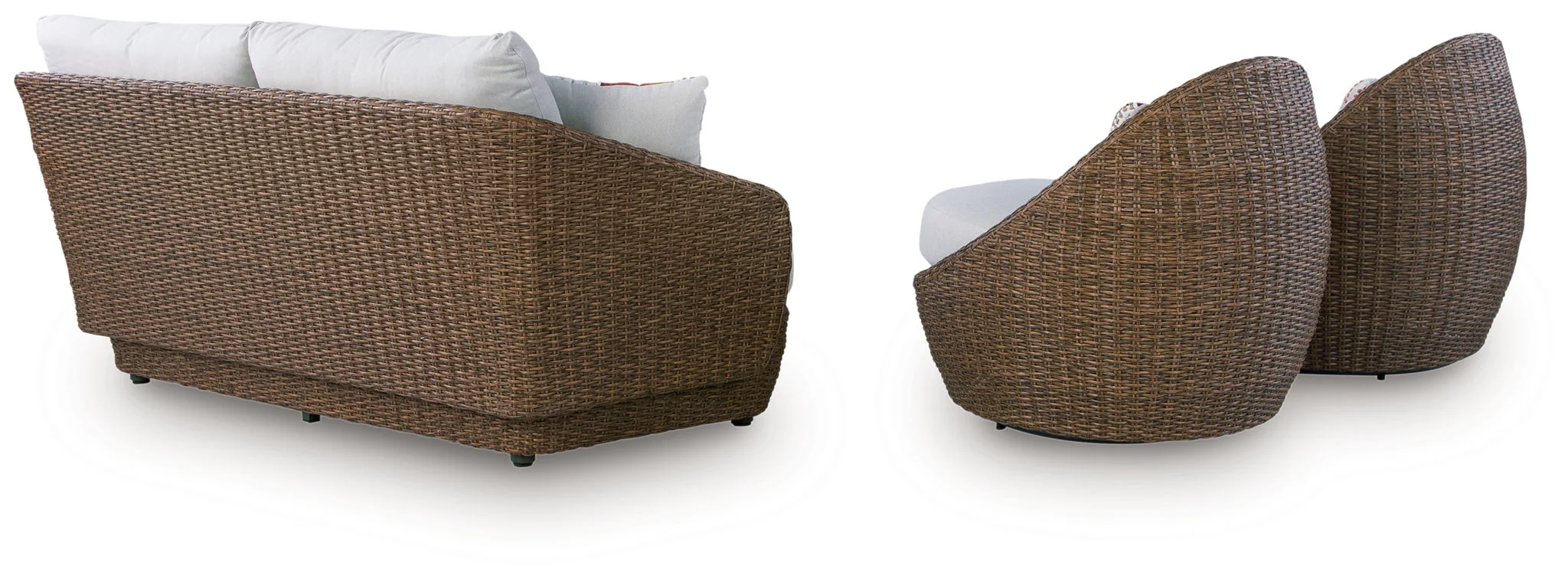 Double Point - Loveseat, Swivel Chairs Set (Set of 3) - Beige