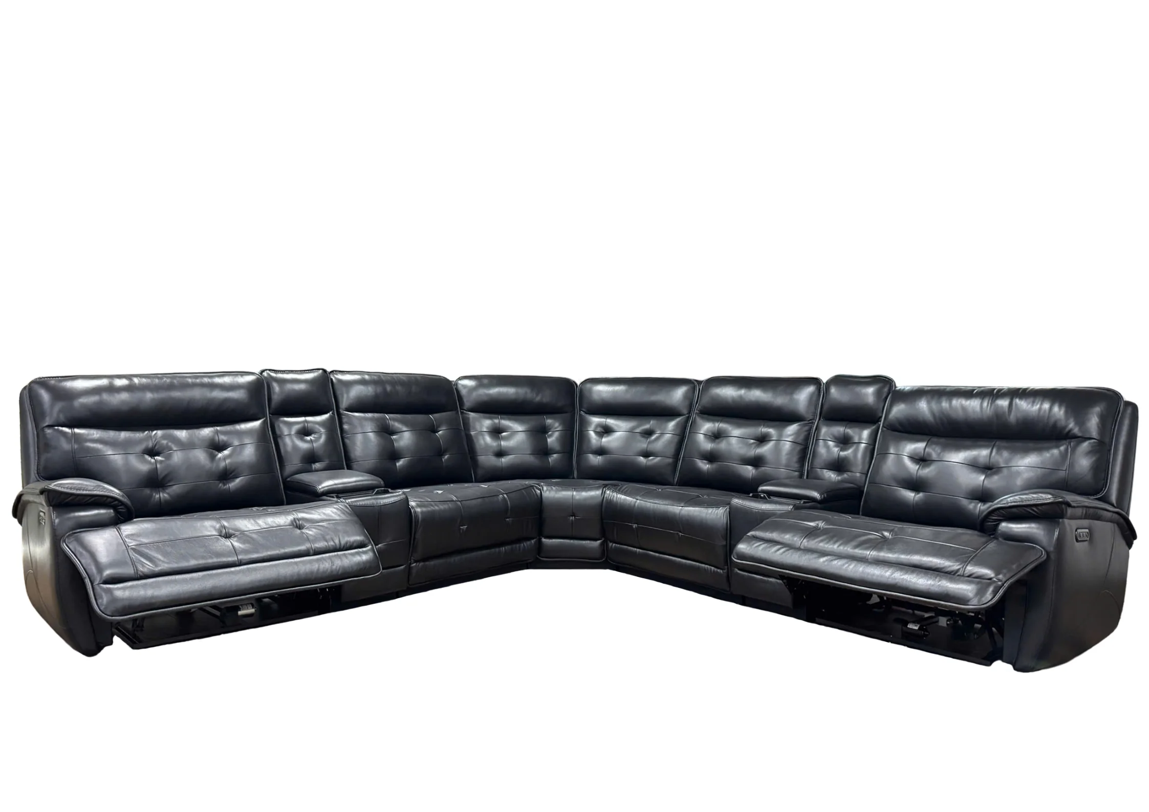 3085-black-leather-power-reclining-sectional-sofa-with-2-consoles-usb-wireless-charger-4.webp Black Leather Power Reclining Sectional Sofa with 2 Consoles, USB & Wireless Charger