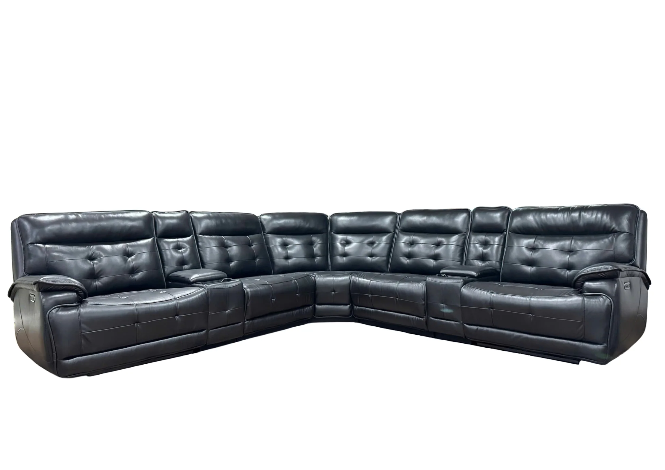 3085-black-leather-power-reclining-sectional-sofa-with-2-consoles-usb-wireless-charger-5.webp Black Leather Power Reclining Sectional Sofa with 2 Consoles, USB & Wireless Charger