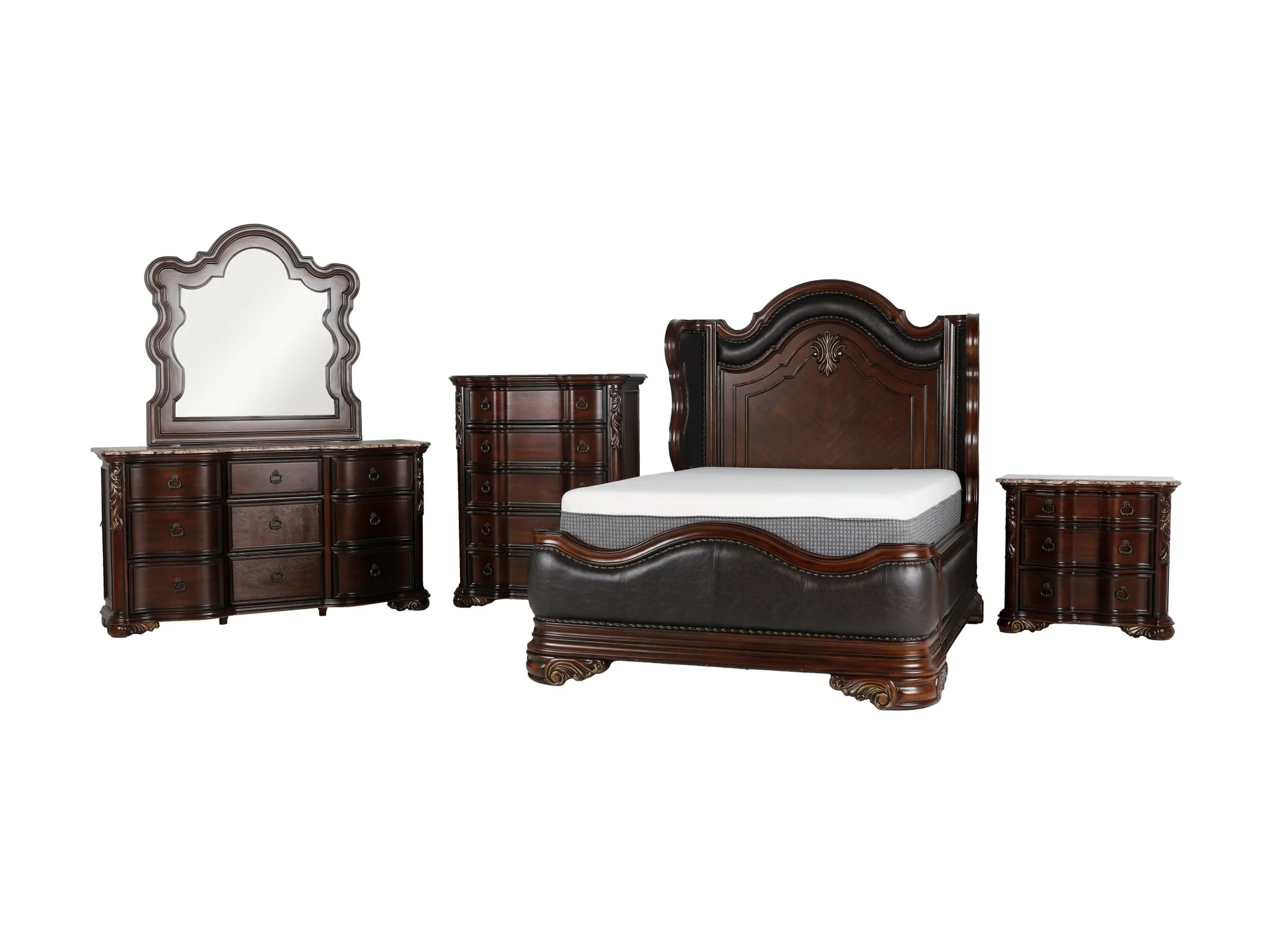 3092-cherry-6-piece-traditional-bedroom-set-with-bed-dresser-mirror-nightstand-1.webp Cherry 6-Piece Traditional Bedroom Set with Bed, Dresser, Mirror, & Nightstand
