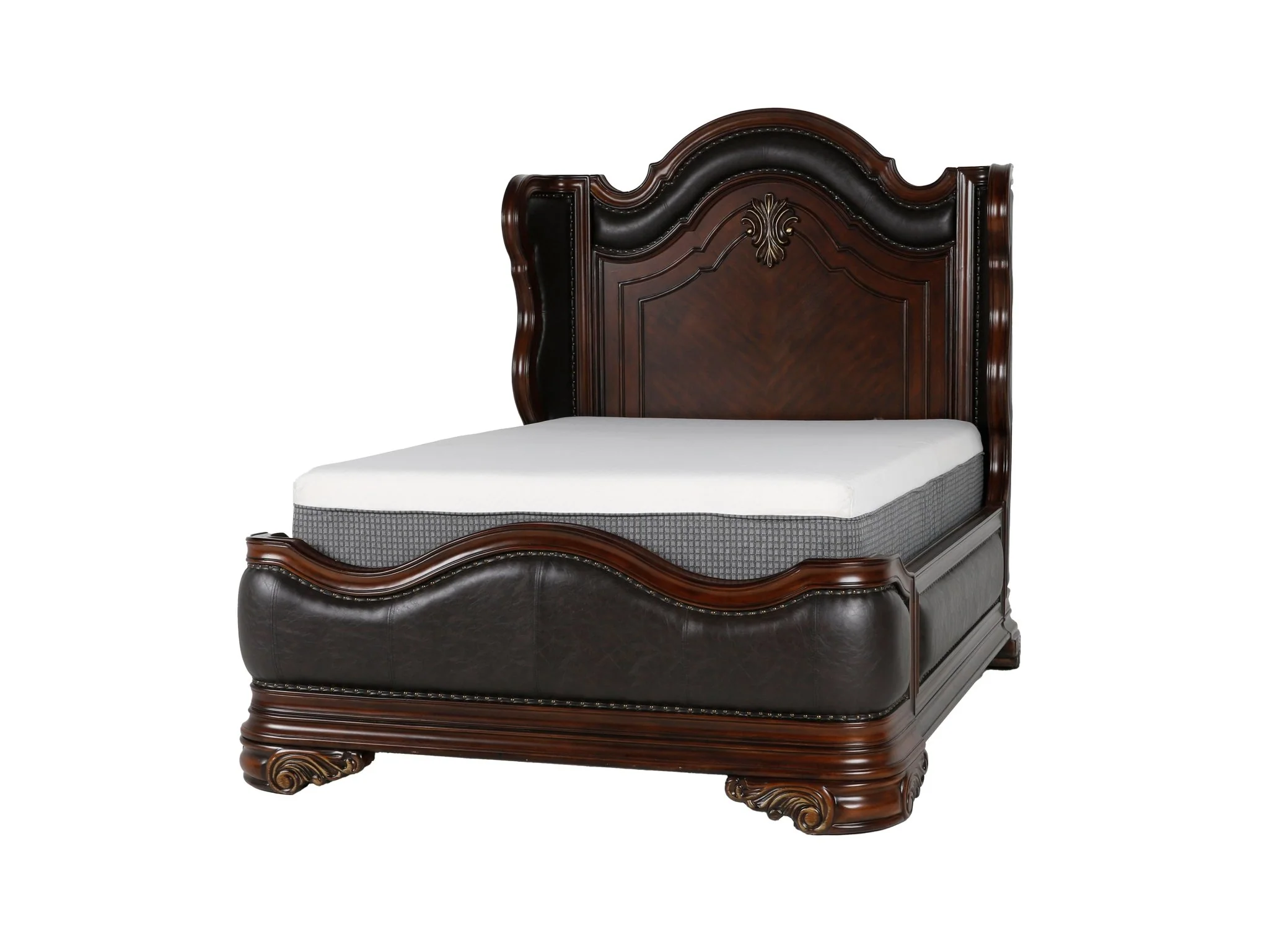 Cherry 6-Piece Traditional Bedroom Set with Bed, Dresser, Mirror, & Nightstand