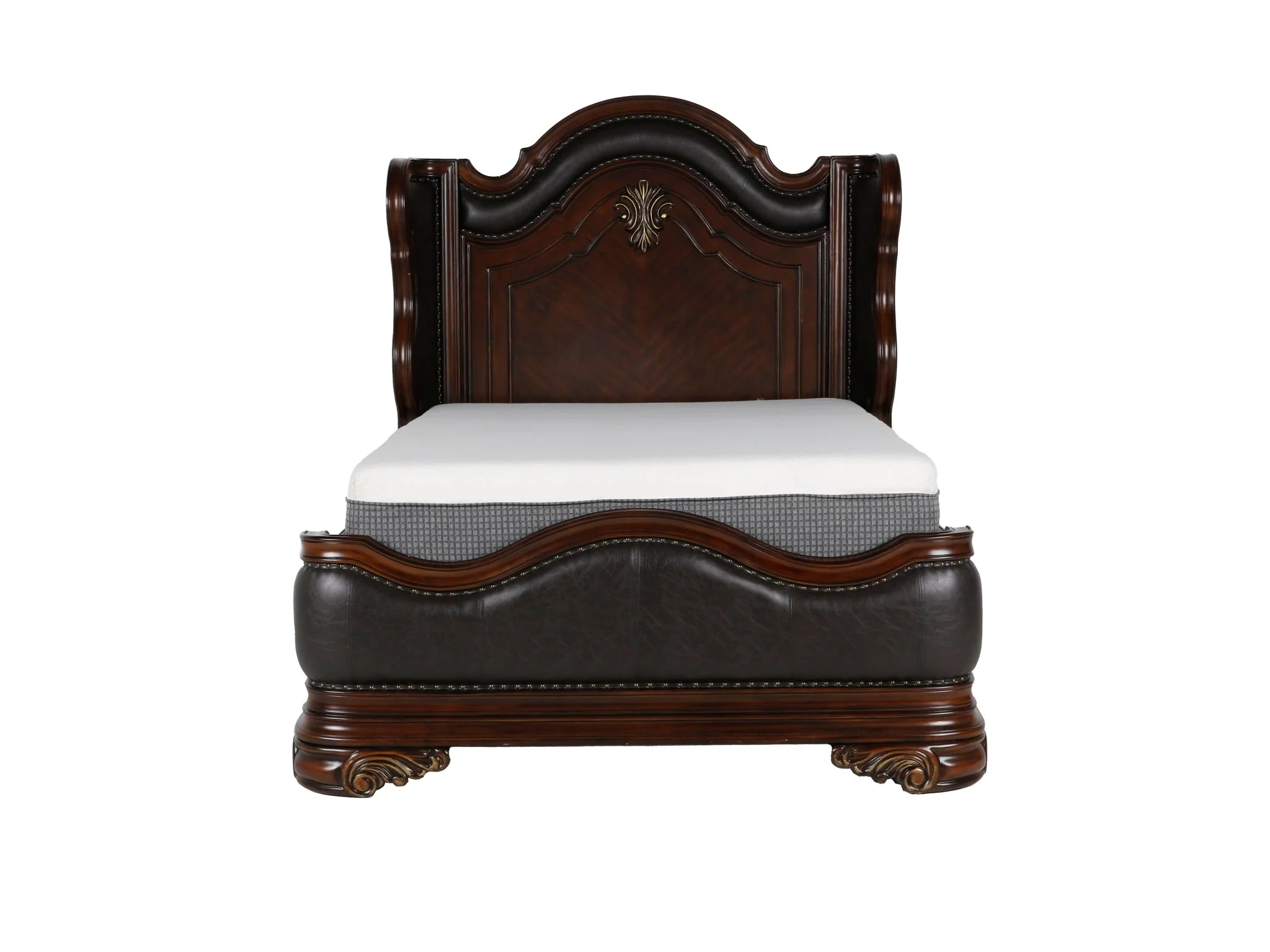 Cherry 6-Piece Traditional Bedroom Set with Bed, Dresser, Mirror, & Nightstand