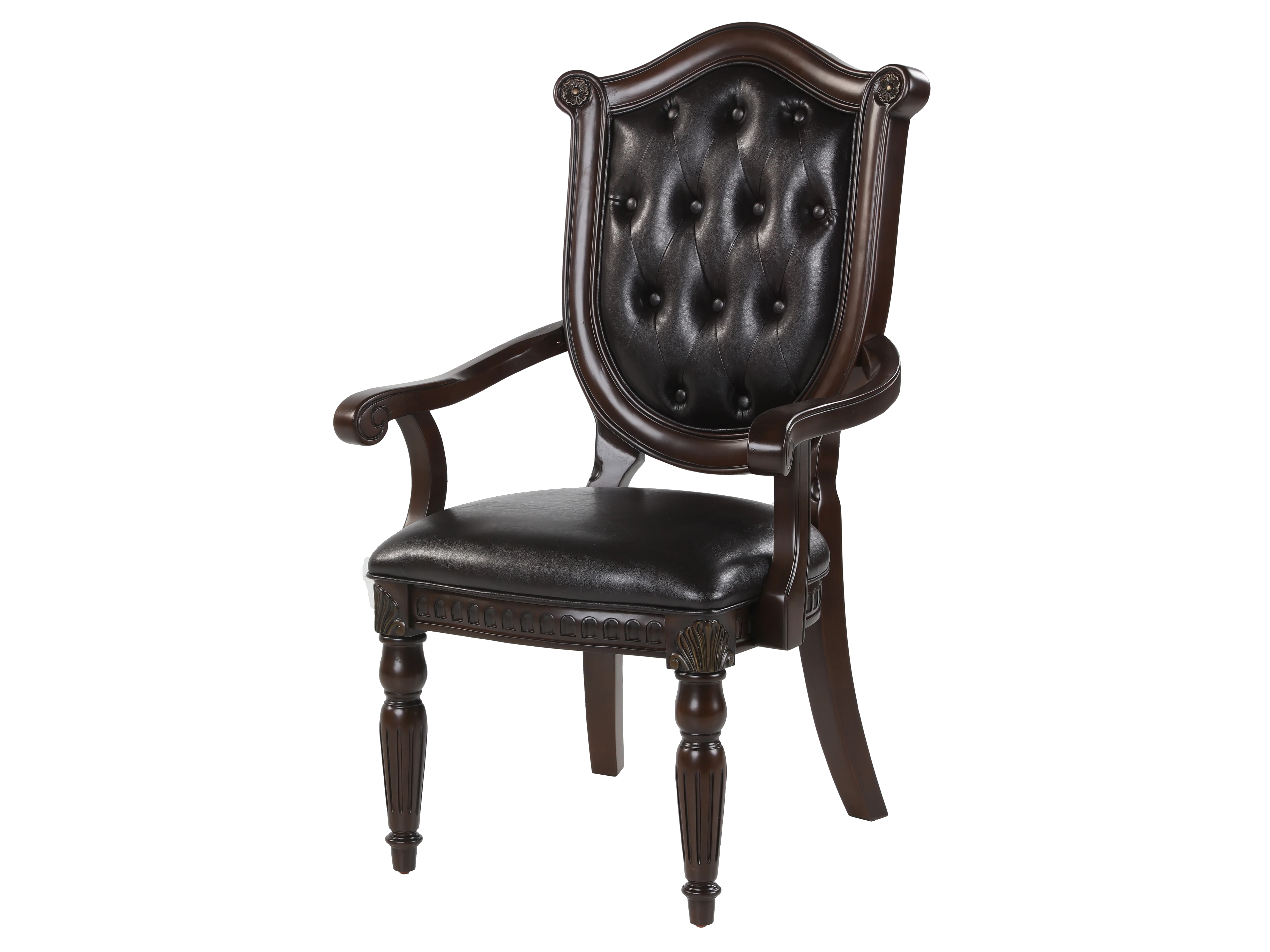 9-Piece Dark Cherry Formal Dining Set with Shield Back Chairs