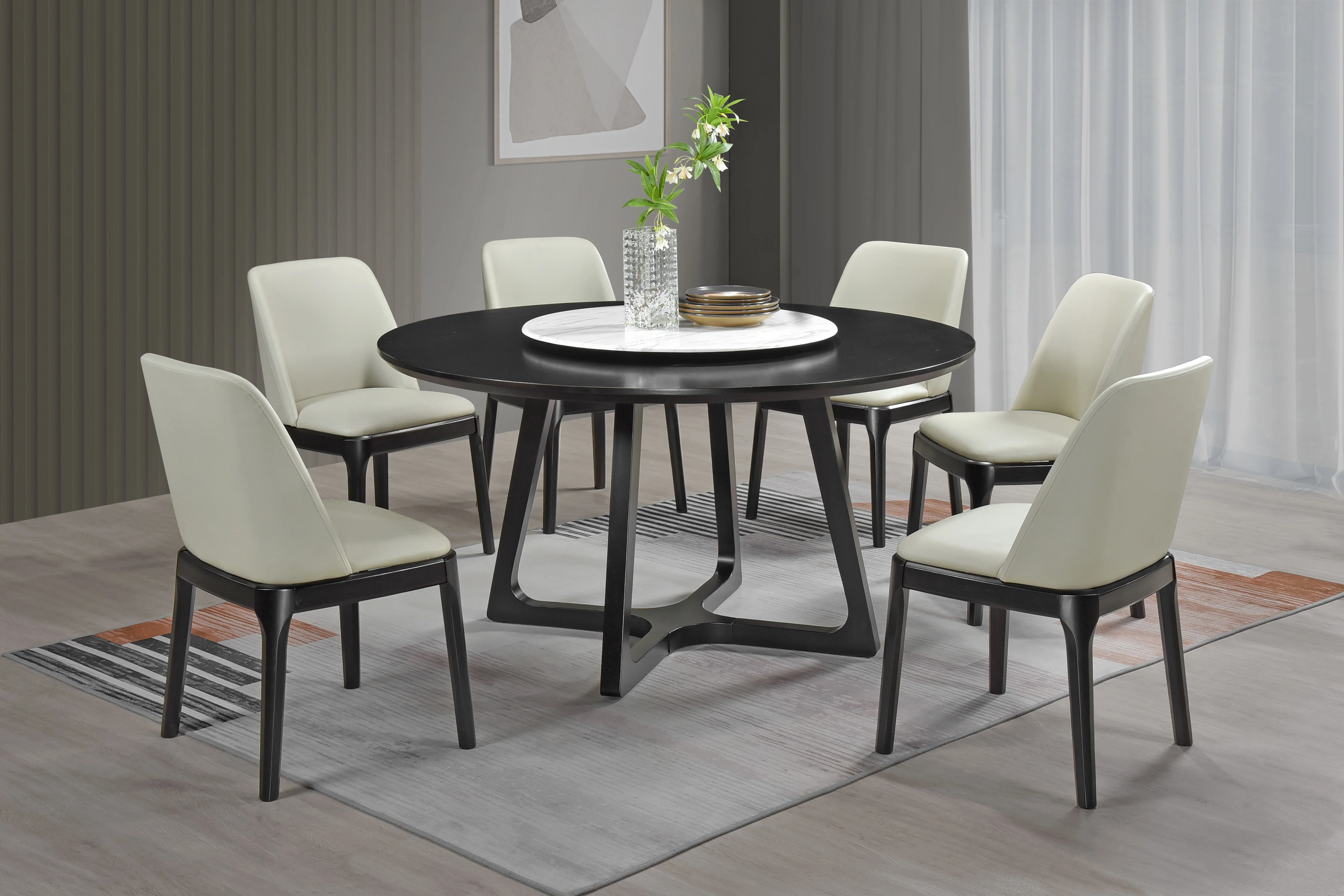 342-8-piece-dining-room-set-with-rotating-tray-1.webp 8-Piece Dining Room Set with Rotating Tray