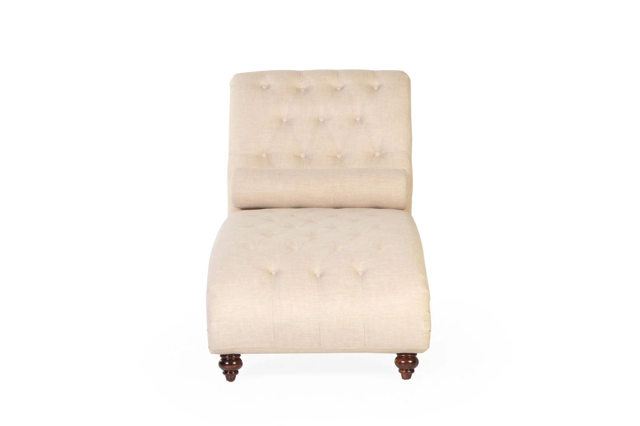 349-beige-tufted-chaise-lounge-with-nailhead-trim-bolster-pillow-6.webp Beige Tufted Chaise Lounge with Nailhead Trim & Bolster Pillow