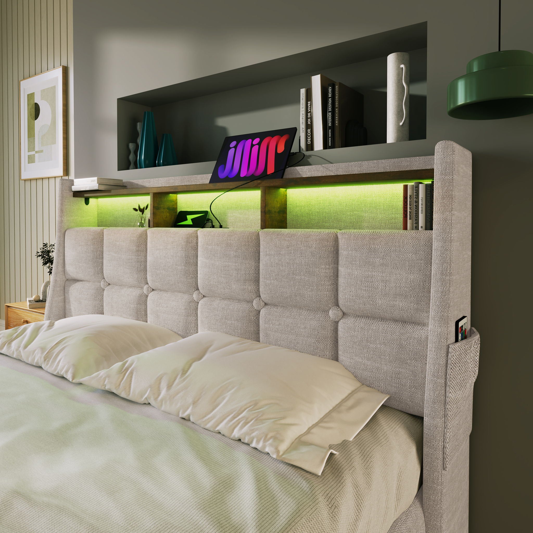 3623-upholstered-platform-bed-with-a-hydraulic-storage-system-led-and-usb-charging-without-mattress-39.jpg Upholstered Platform Bed With A Hydraulic Storage System, LED And USB Charging (Without Mattress)