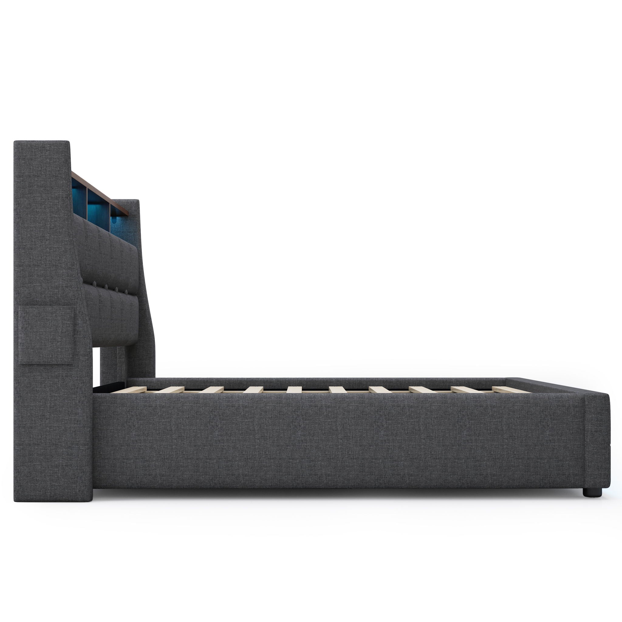 3623-upholstered-platform-bed-with-a-hydraulic-storage-system-led-and-usb-charging-without-mattress-53.jpg Upholstered Platform Bed With A Hydraulic Storage System, LED And USB Charging (Without Mattress)