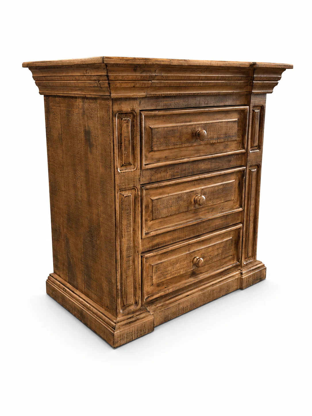 3653-traditional-rustic-solid-wood-nightstand-with-carved-panel-design-distressed-finish-5.webp Traditional Rustic Solid Wood Nightstand with Carved Panel Design & Distressed Finish