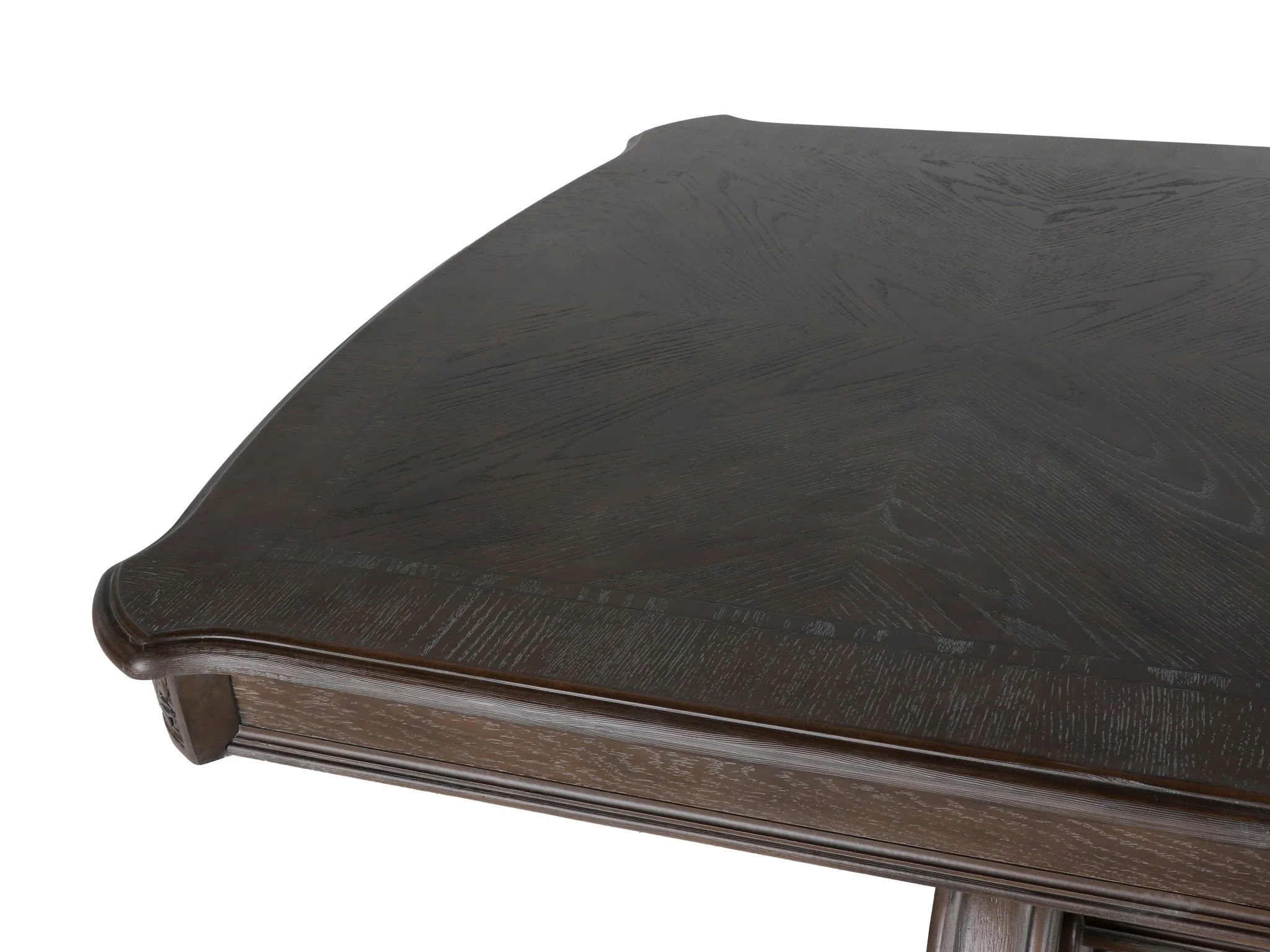 Reclaimed Grey Oak 7-Piece Dining Set — Rectangular Trestle Table with 6 Upholstered Chairs
