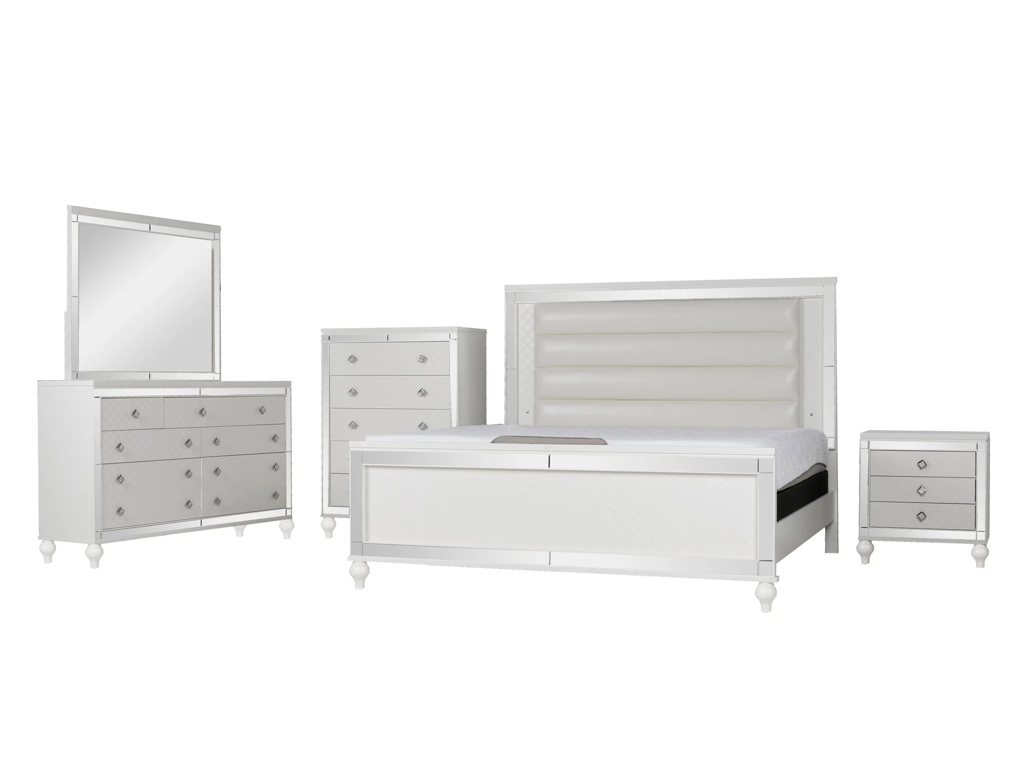 3759-modern-glam-white-upholstered-panel-6-piece-bedroom-set-bed-dresser-mirror-nightstand-2.webp Modern Glam White Upholstered Panel 6-Piece Bedroom Set – Bed, Dresser, Mirror & Nightstand