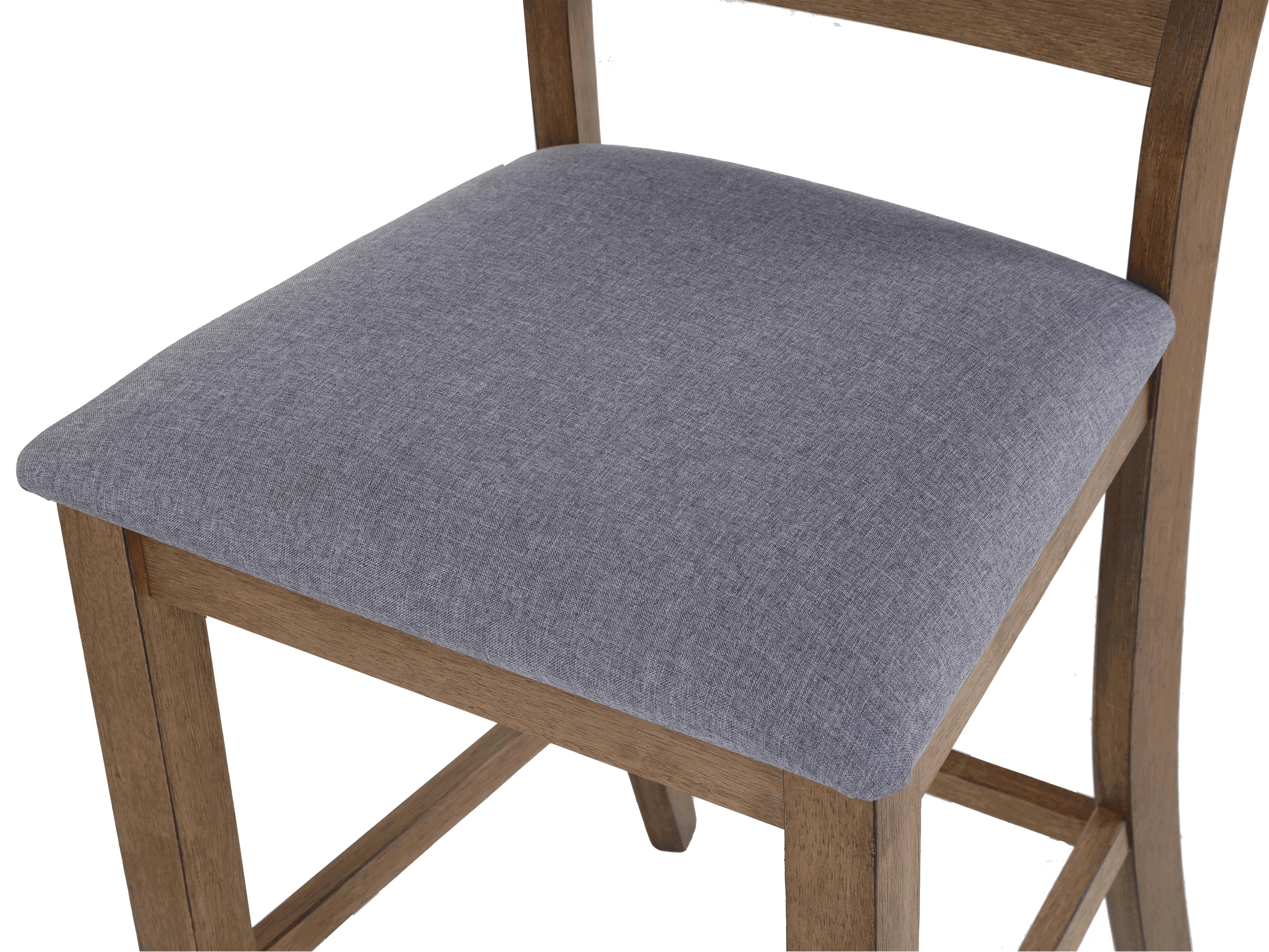 Sierra Oak 9-Piece Counter-Height Dining Set with Storage Table & Upholstered X-Back Stools