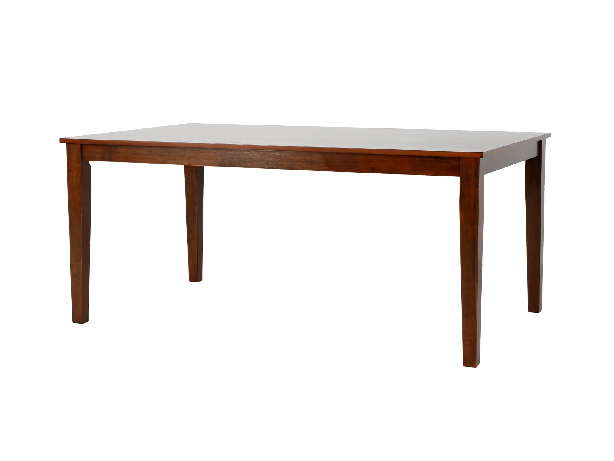 Transitional Brown Cherry 6-Piece Dining Set – 67" Table, Tufted Beige Upholstered Chairs & Bench