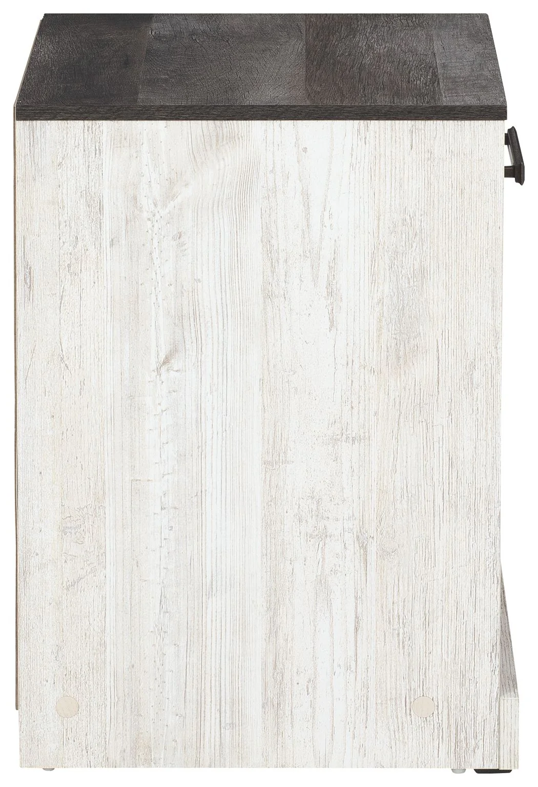4017-shawburn-one-drawer-night-stand-whitewash-charcoal-gray-7.webp Shawburn - One Drawer Night Stand - Whitewash / Charcoal Gray
