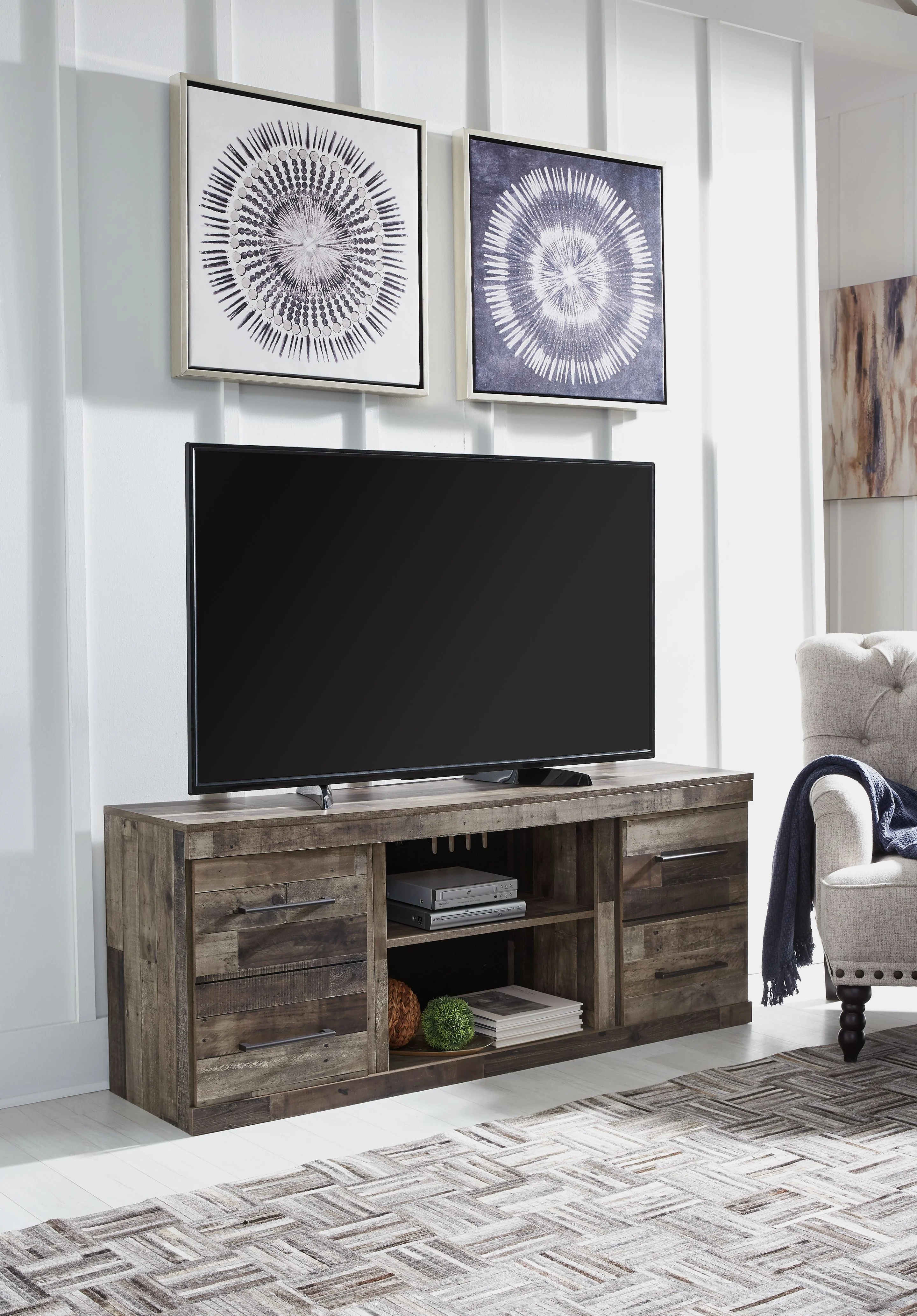 4086-derekson-lg-tv-stand-w-fireplace-option-multi-gray-1.webp Derekson - LG TV Stand w/Fireplace Option - Multi Gray