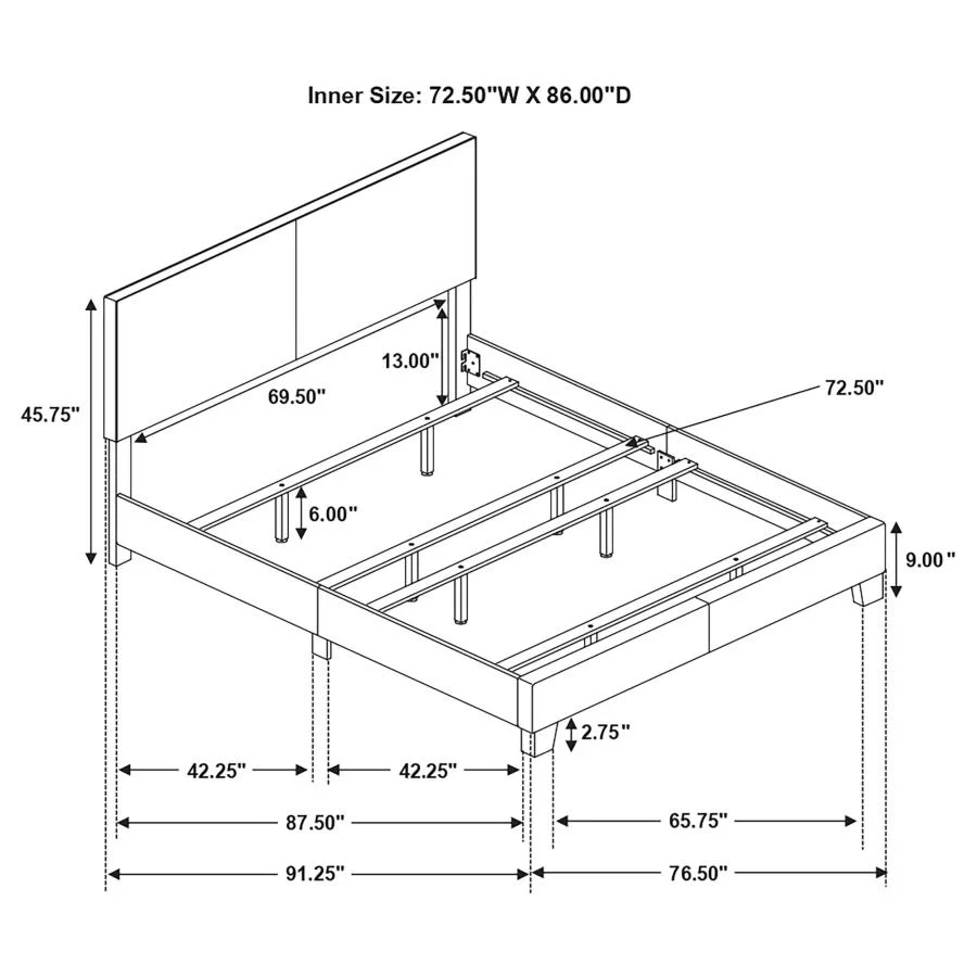 Dorian - Upholstered Panel Bed