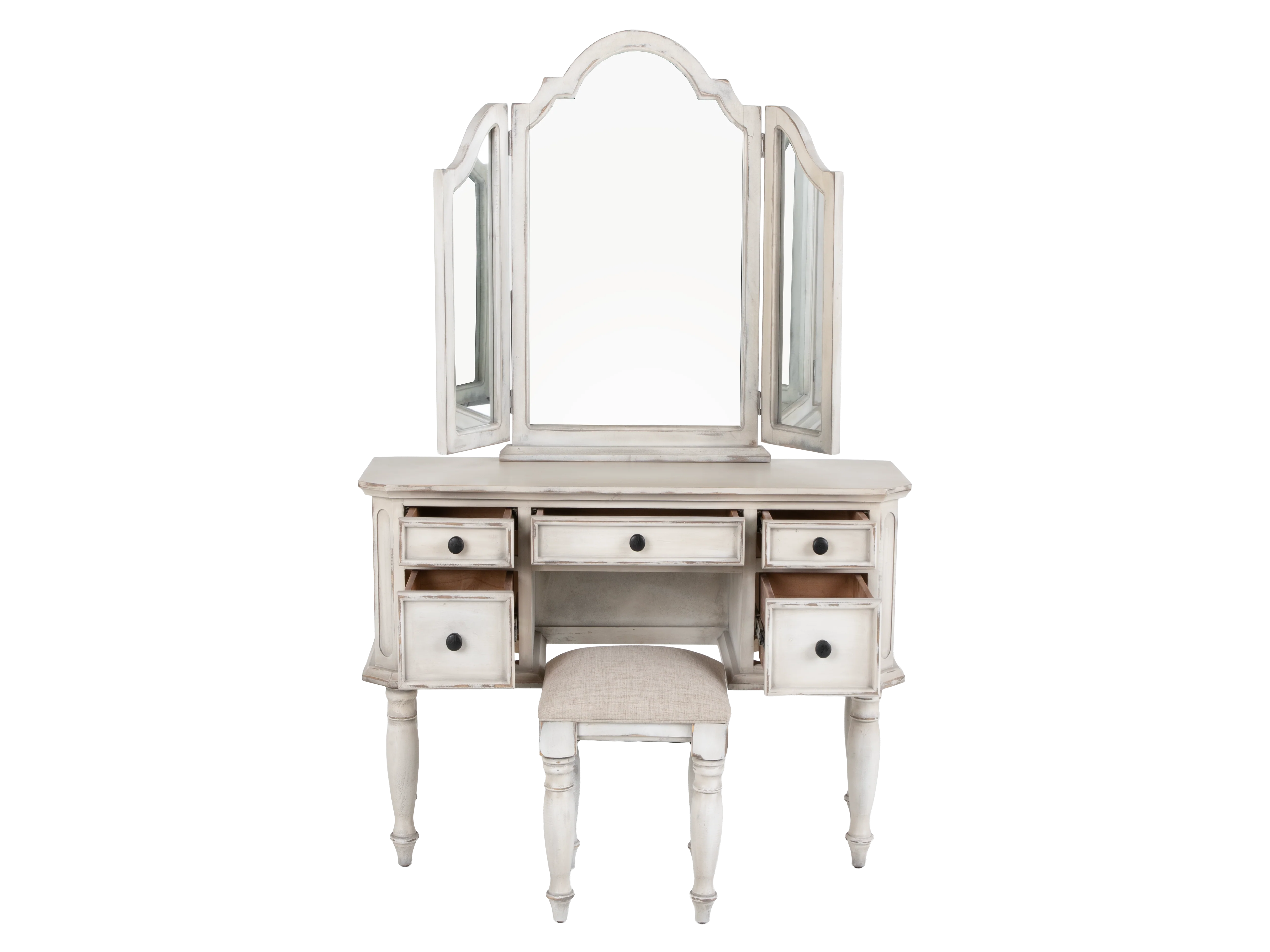 423-magnolia-3-piece-farmhouse-vanity-set-with-tri-fold-mirror-cushioned-stool-savanna-white-5.webp Magnolia 3-Piece Farmhouse Vanity Set with Tri-Fold Mirror & Cushioned Stool – Savanna White