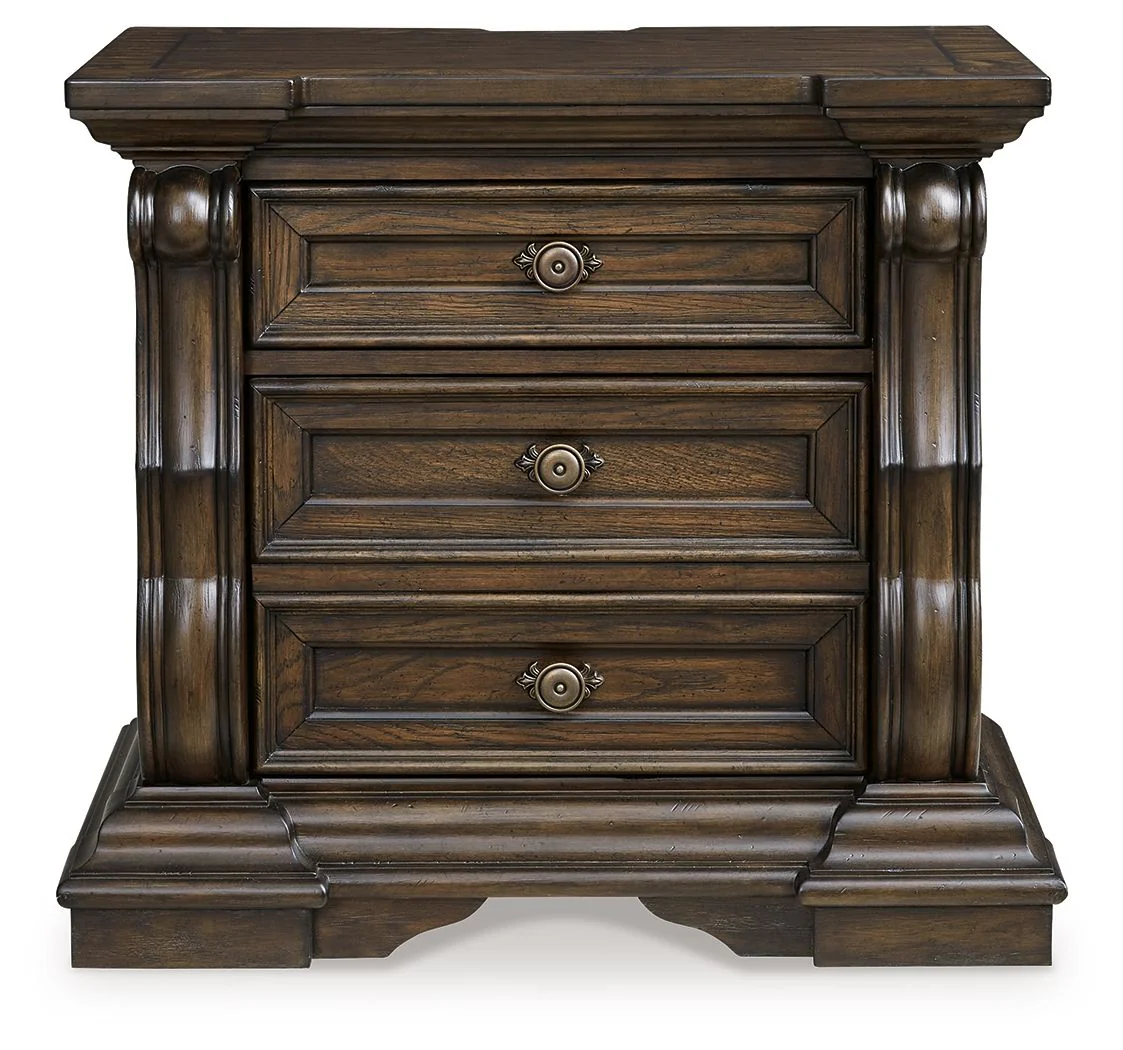4343-maylee-three-drawer-night-stand-dark-brown-8.webp Maylee - Three Drawer Night Stand - Dark Brown