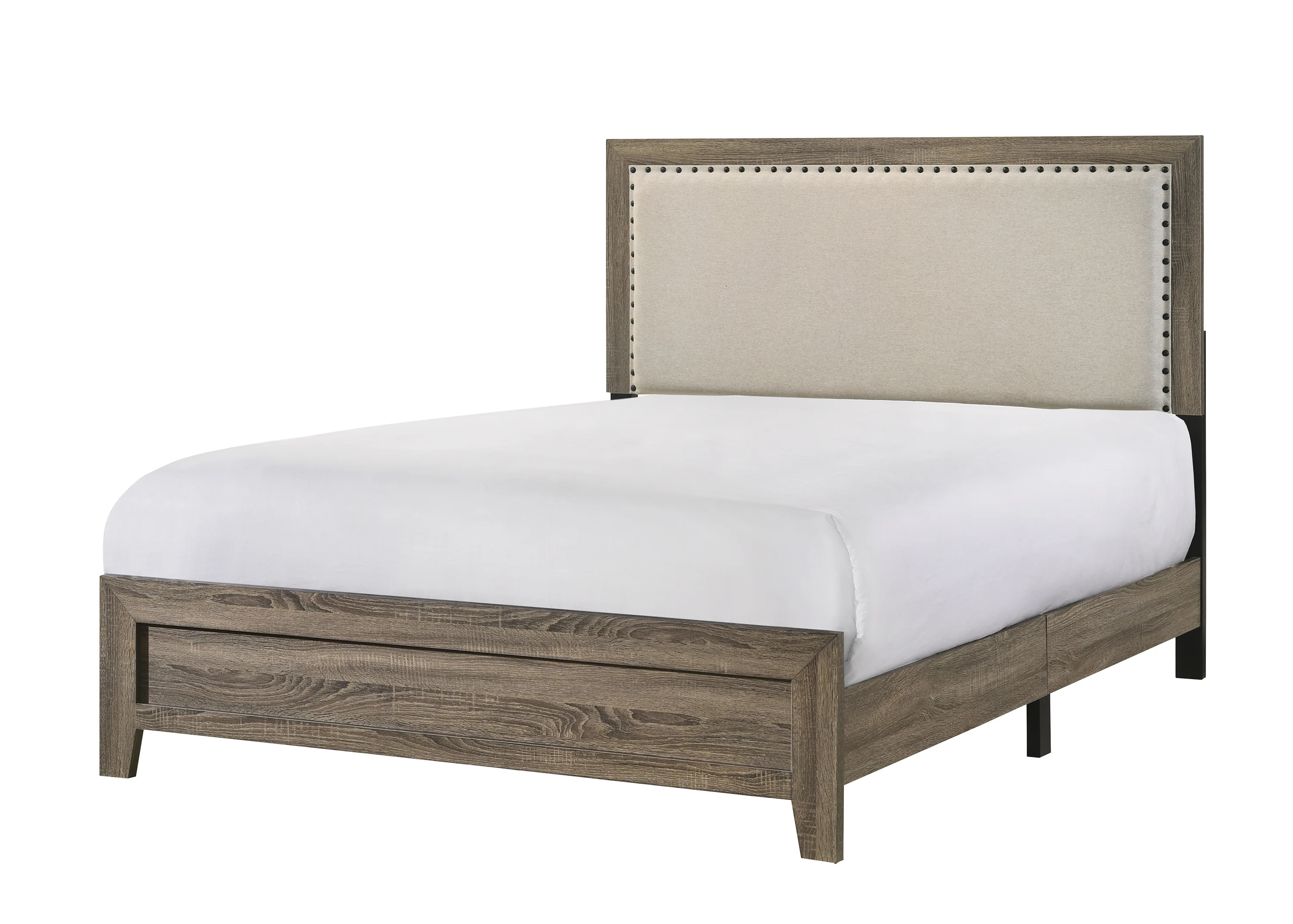 Millie Upholsteredolstery Bed One Box -Grey