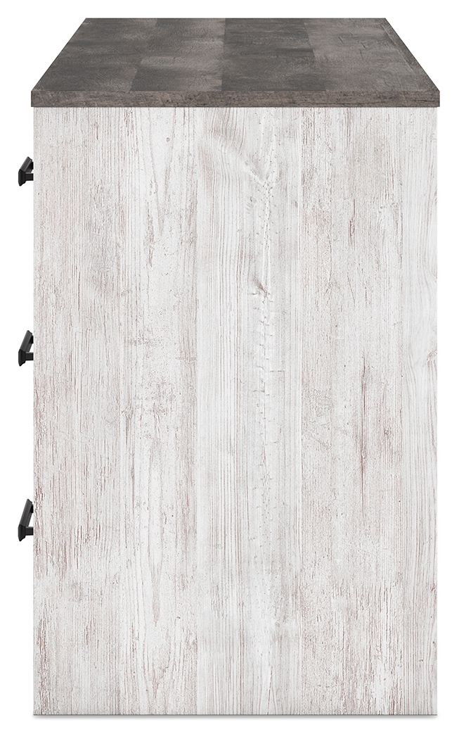 4639-shawburn-home-office-desk-white-dark-charcoal-gray-8.jpg Shawburn - Home Office Desk - White / Dark Charcoal Gray