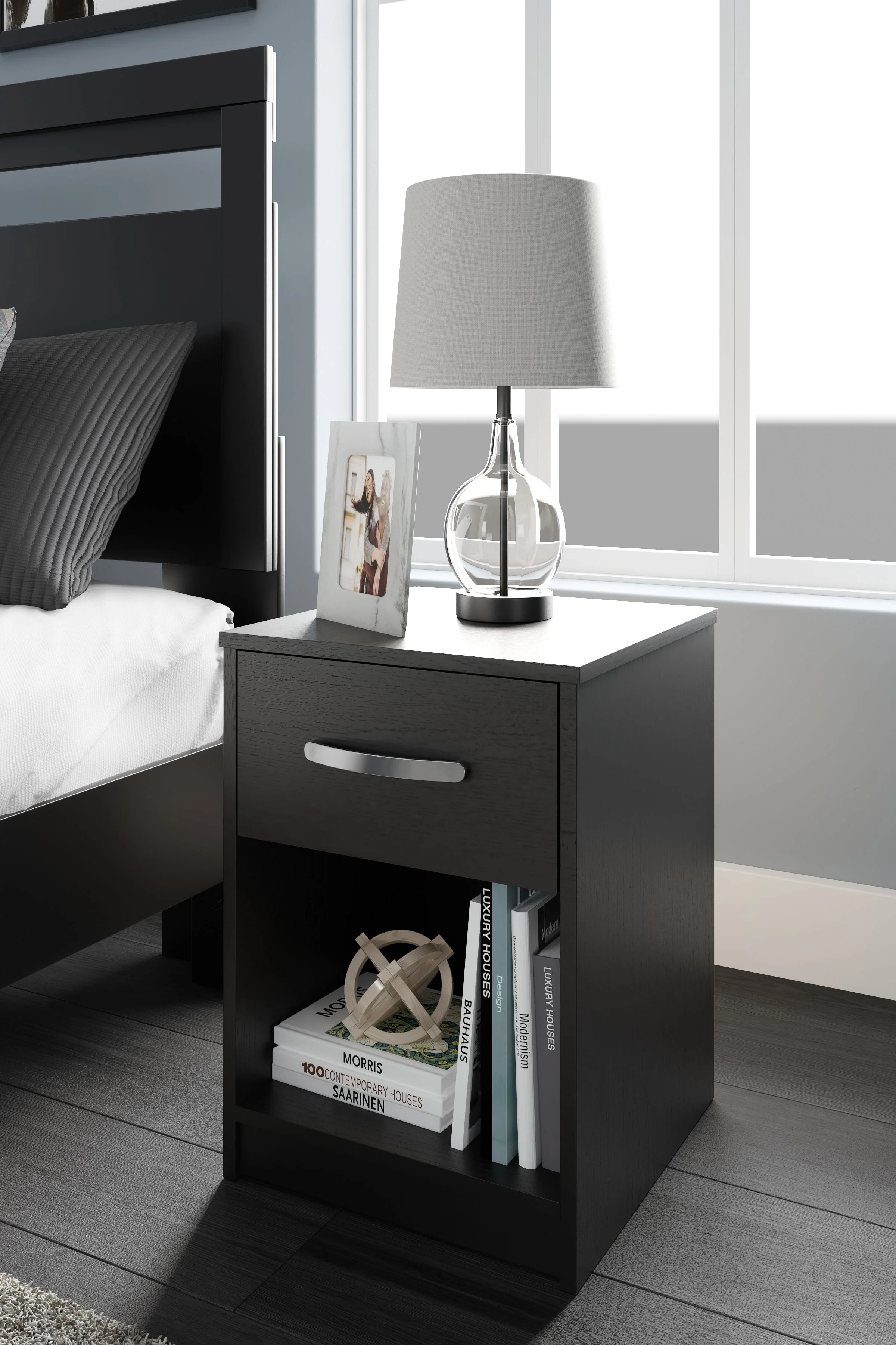 4641-finch-one-drawer-night-stand-23-height-black-2.webp Finch - One Drawer Night Stand - 23" Height - Black