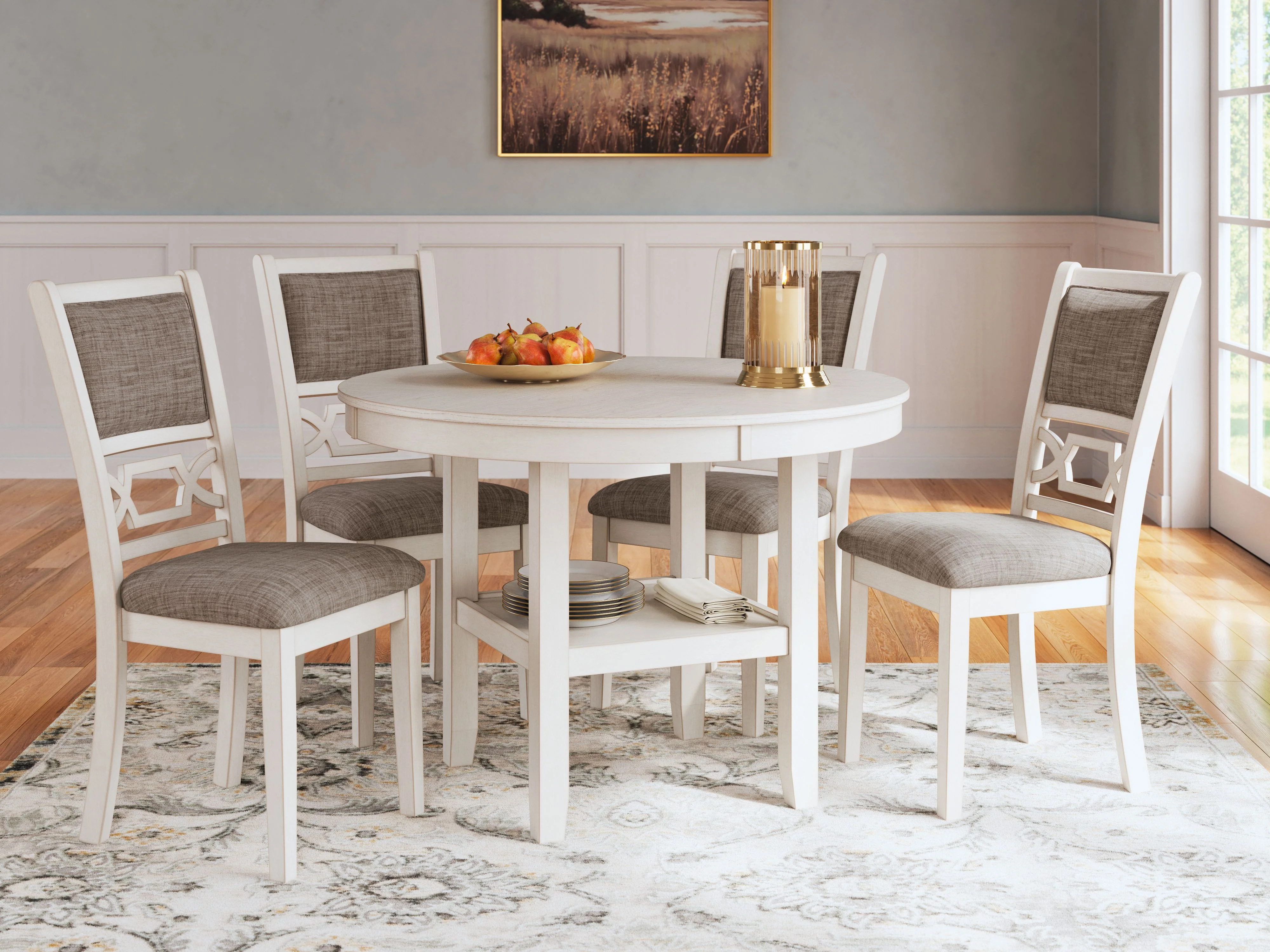 Erinberg - Dining Room Table Set (Set of 5) - Antique White