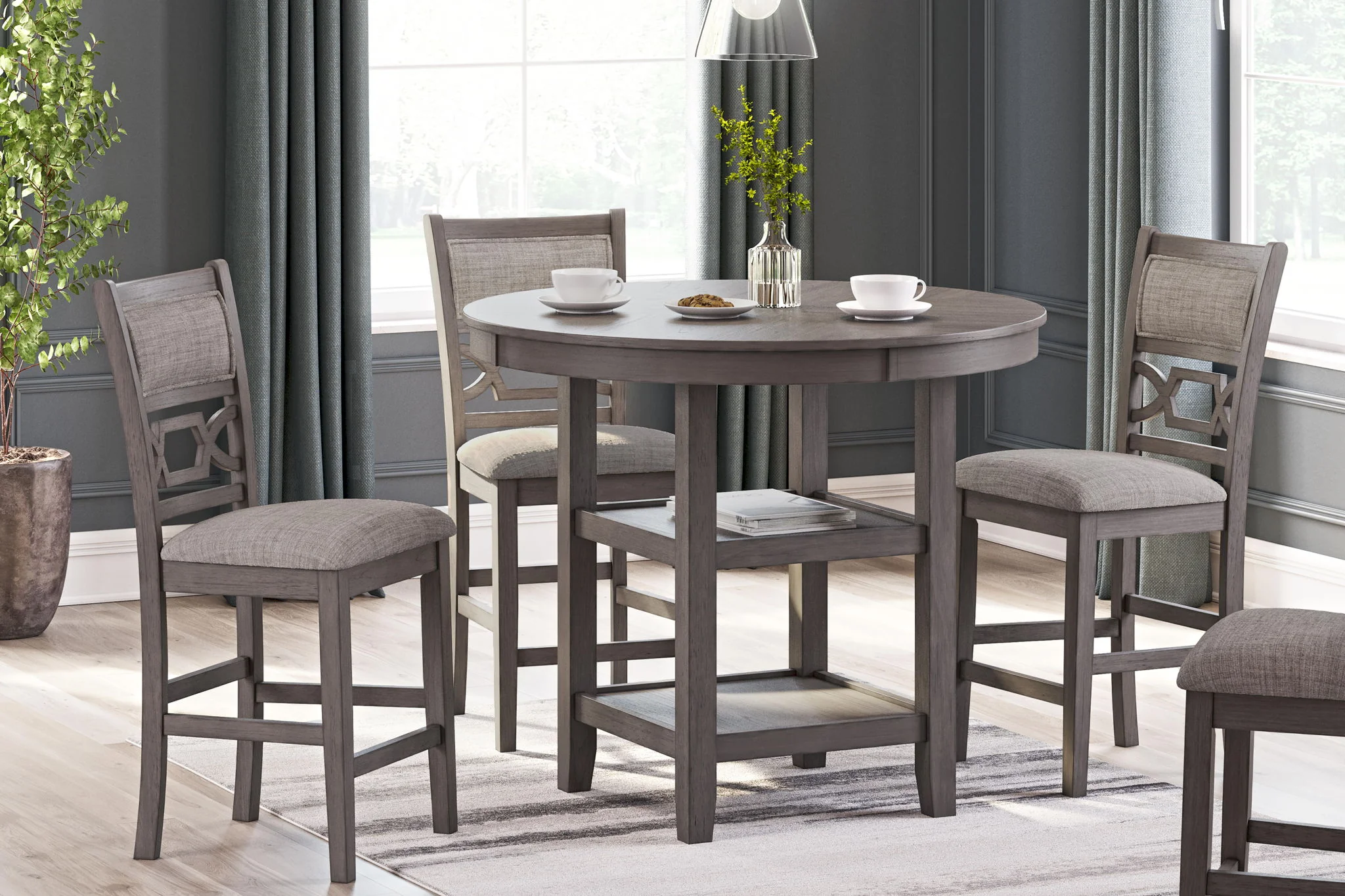 Wrenning - Drm Counter Table Set (Set of 5) - Gray