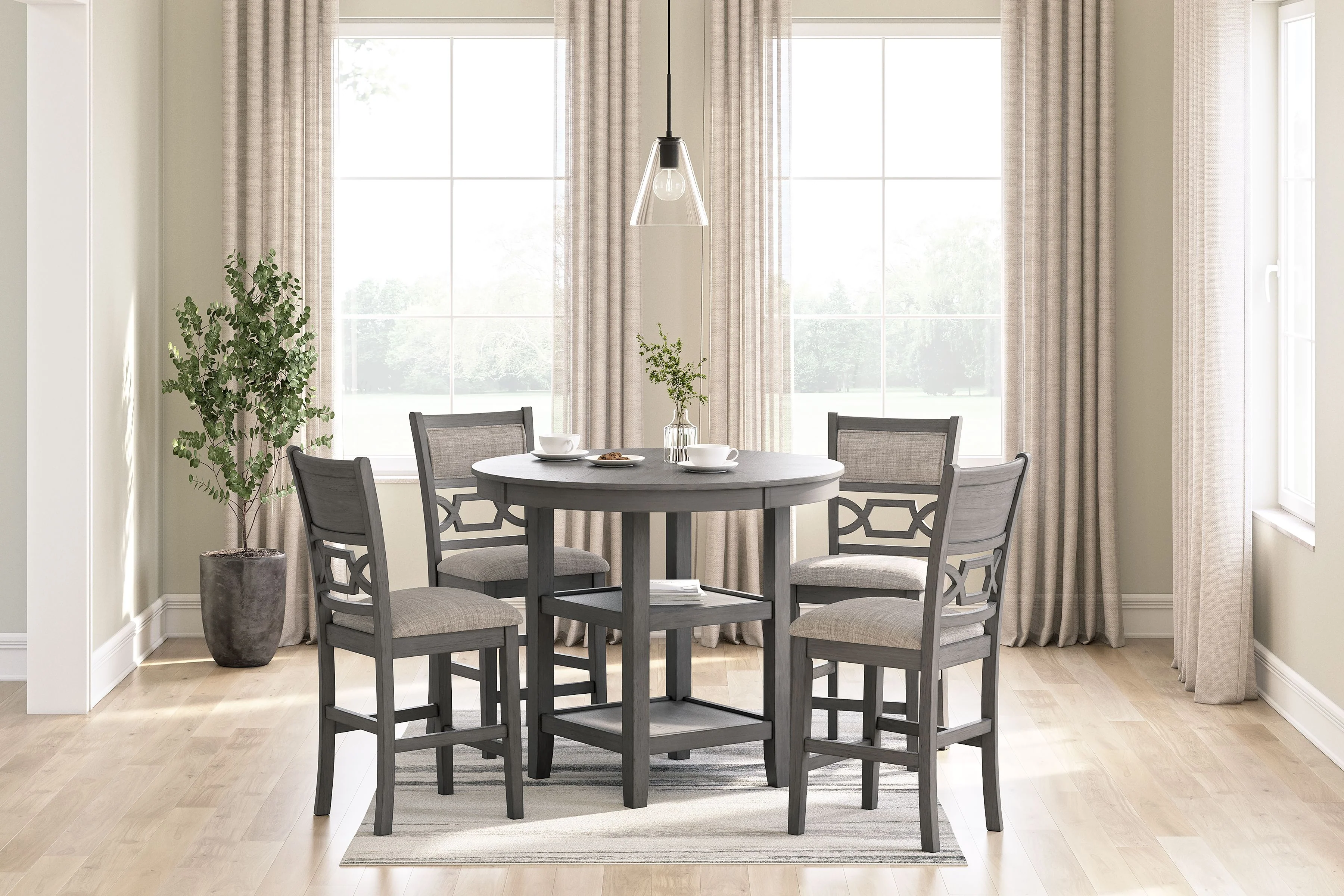Wrenning - Drm Counter Table Set (Set of 5) - Gray