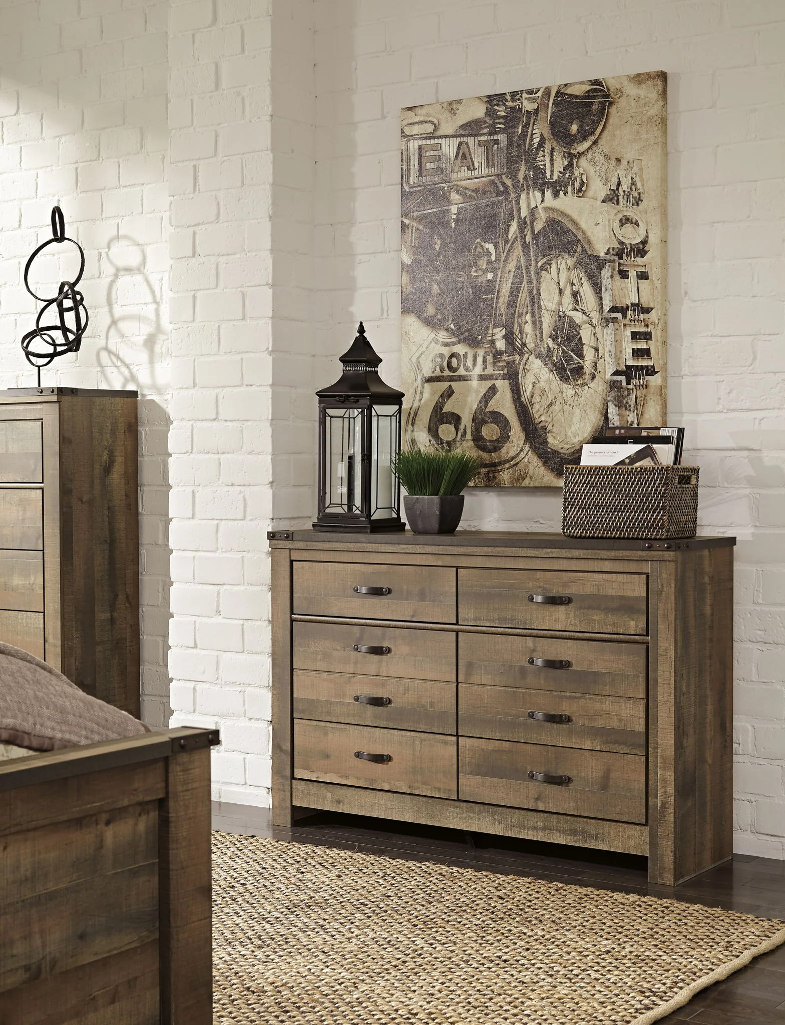 4701-trinell-six-drawer-dresser-61.34-x-15.98-x-42.99-brown-dark-2.webp Trinell - Six Drawer Dresser - 61.34" x 15.98" x 42.99" - Brown Dark