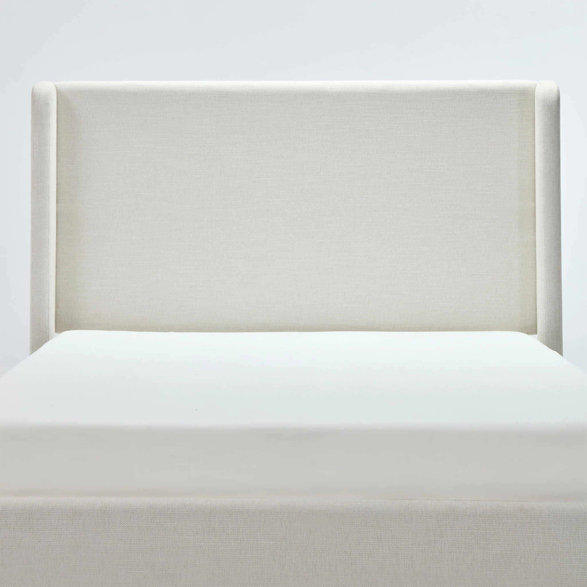 Carmen - Minimalist Upholstered Wingback Bed Frame With High Headboard
