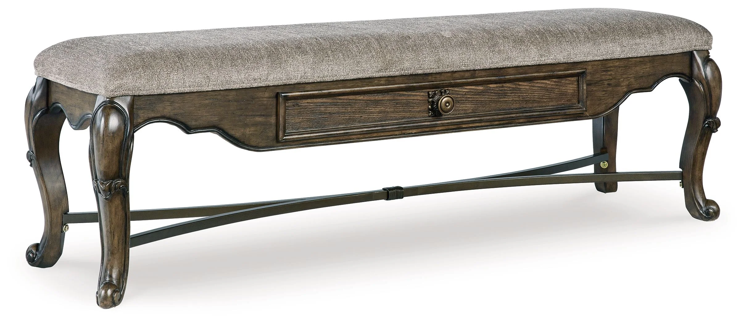 4804-maylee-upholstered-storage-bench-dark-brown-1.webp Maylee - Upholstered Storage Bench - Dark Brown
