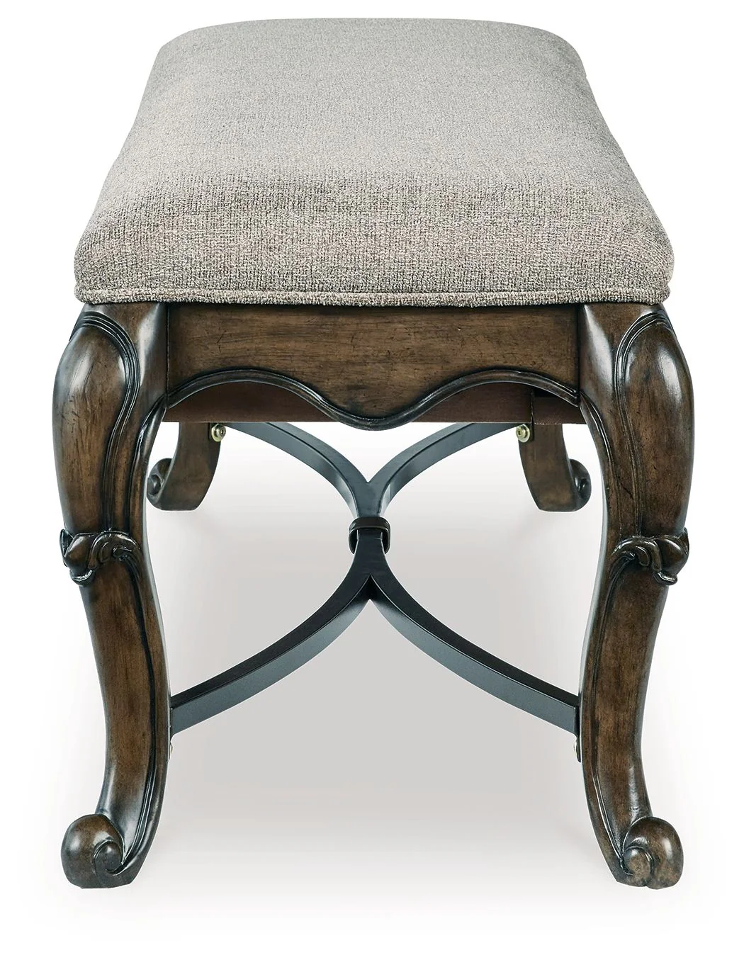Maylee - Upholstered Storage Bench - Dark Brown