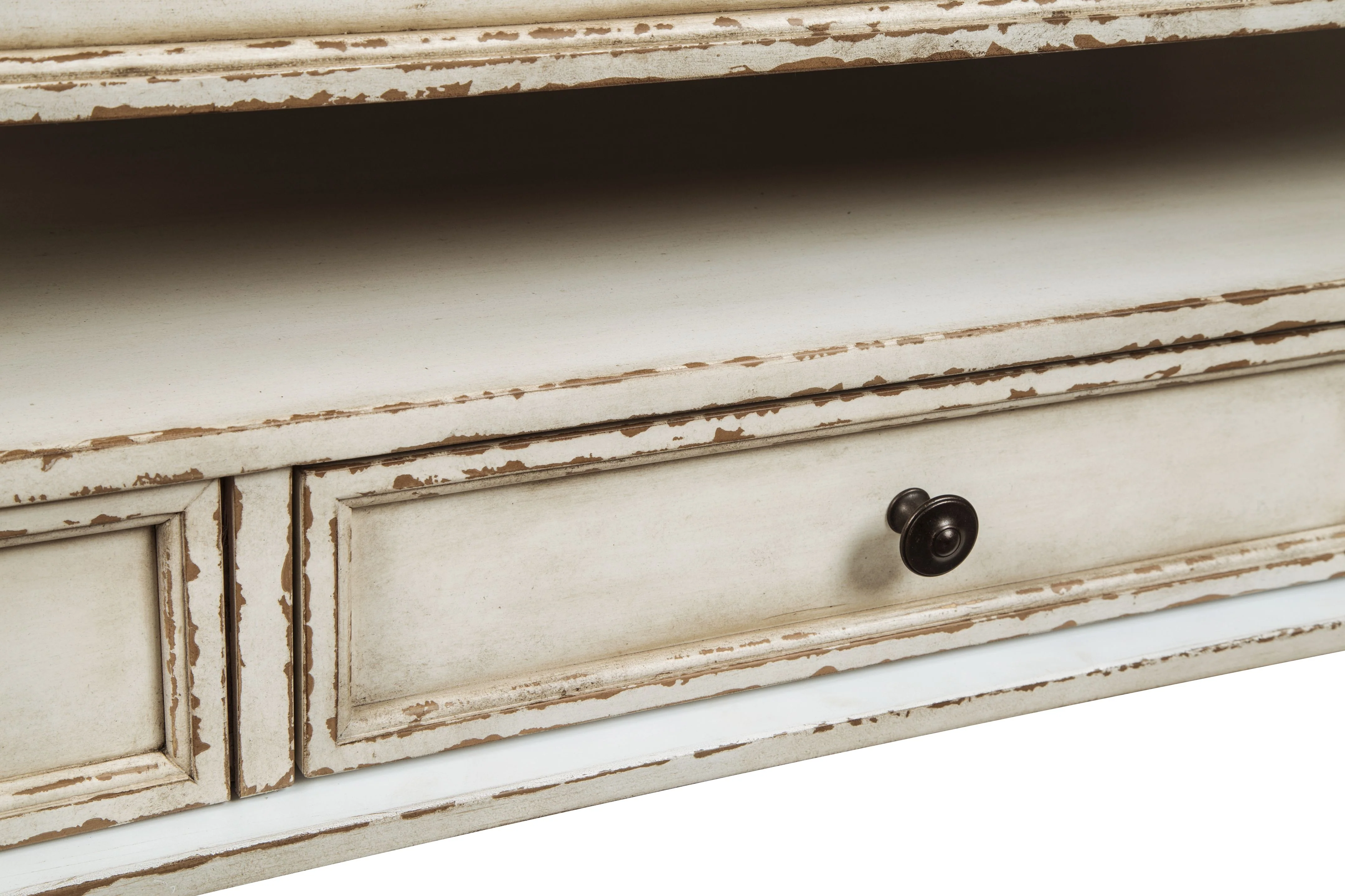 Realyn - Lift Top Cocktail Table - White / Brown