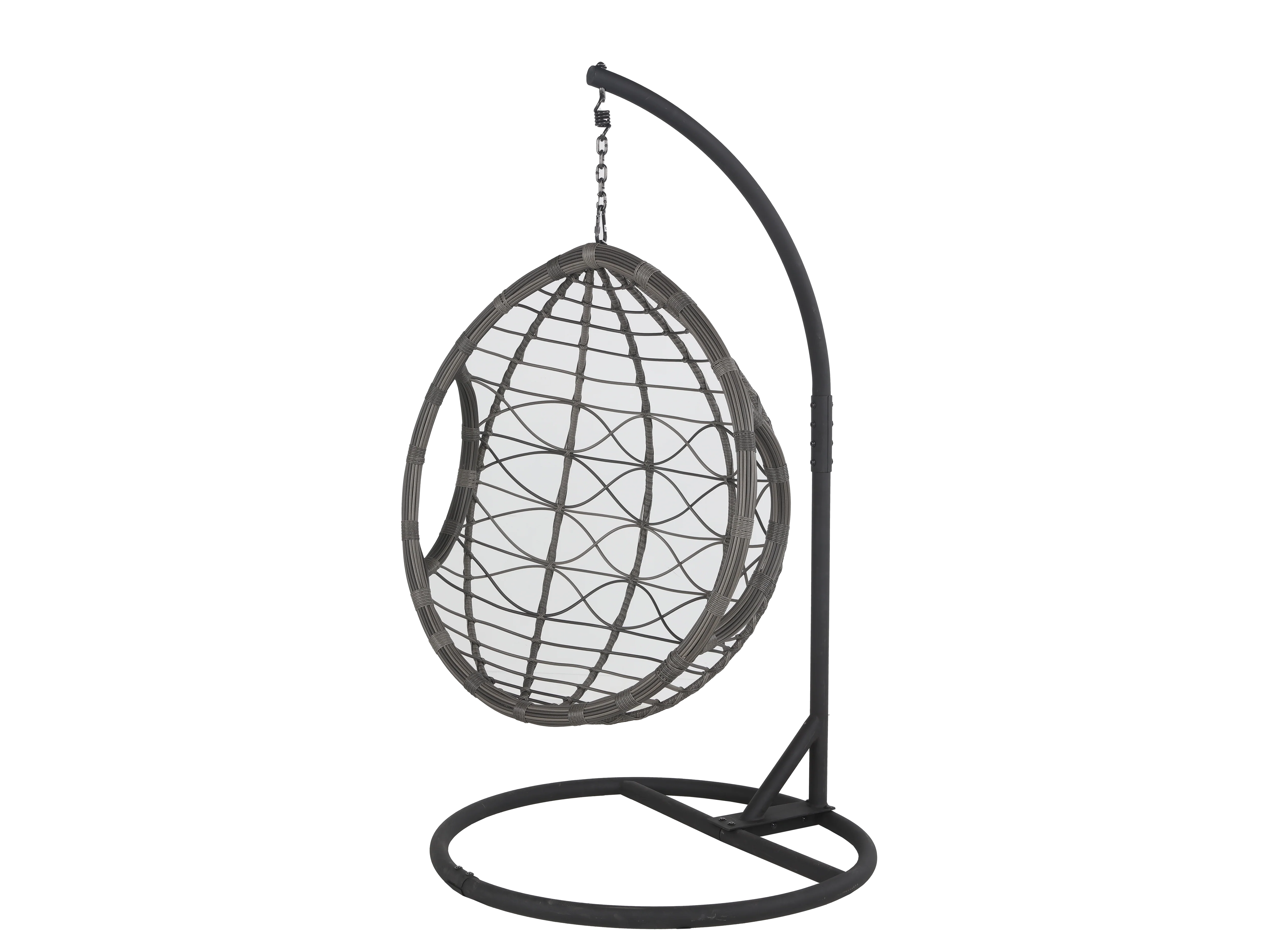 490-gray-hanging-egg-chair-with-stand-cushion-steel-frame-all-weather-wicker-5.webp Gray Hanging Egg Chair with Stand & Cushion – Steel Frame, All-Weather Wicker