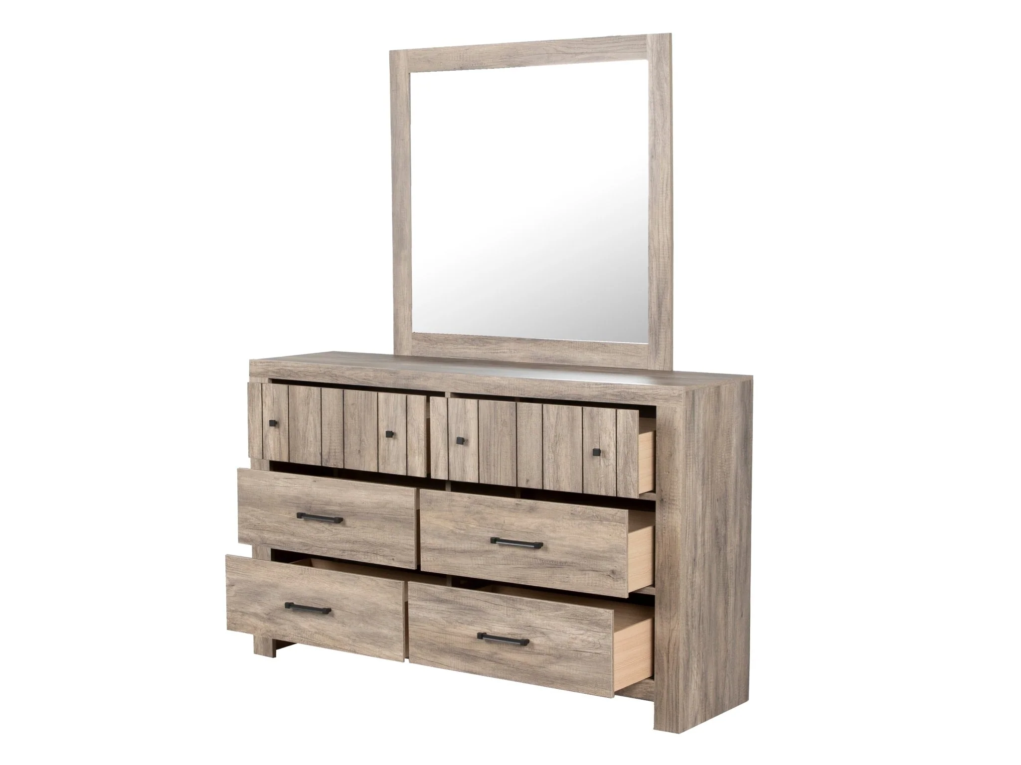6 Piece Modern Farmhouse Bedroom Set - Queen