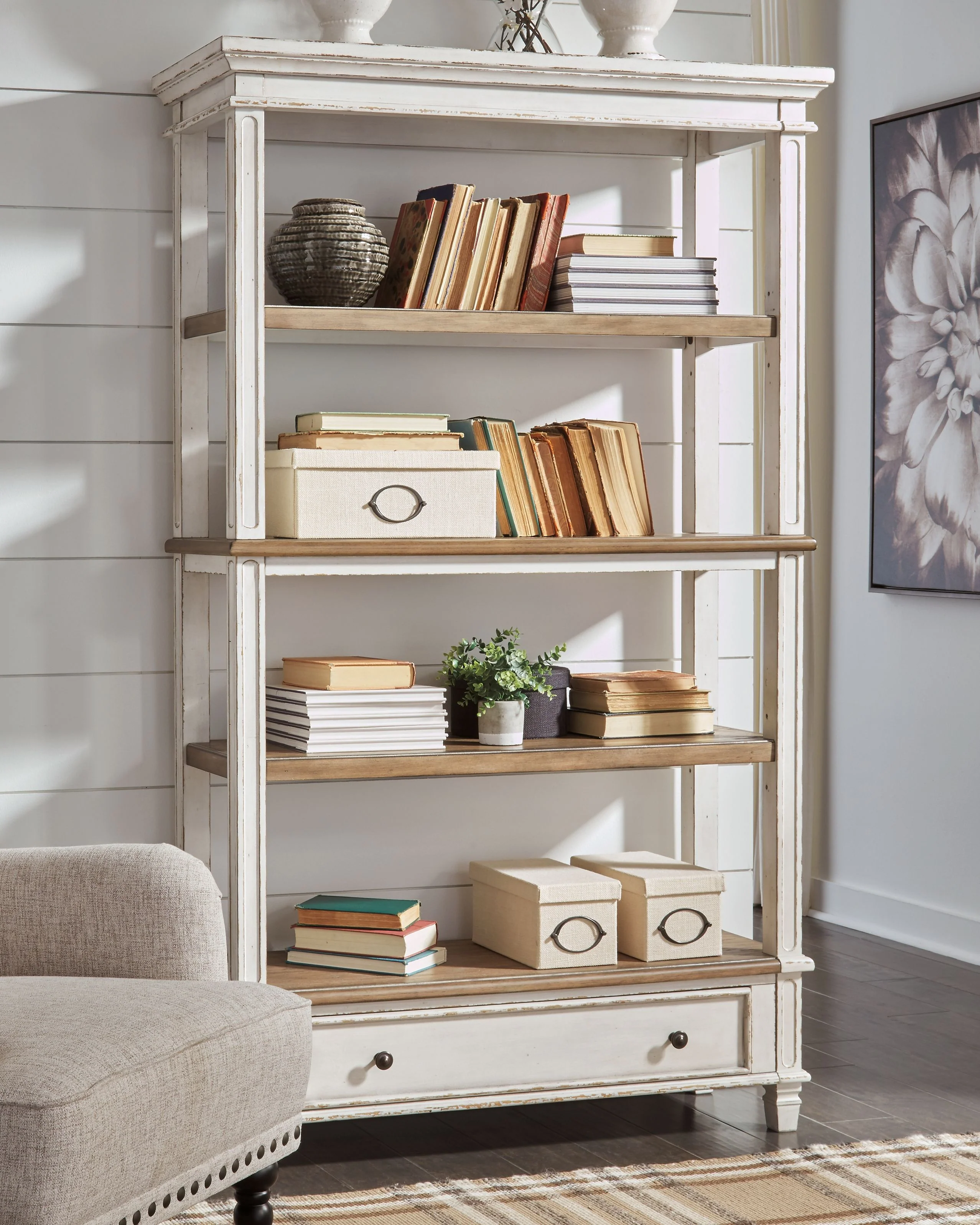 4996-realyn-bookcase-brown-white-7.webp Realyn - Bookcase - Brown / White