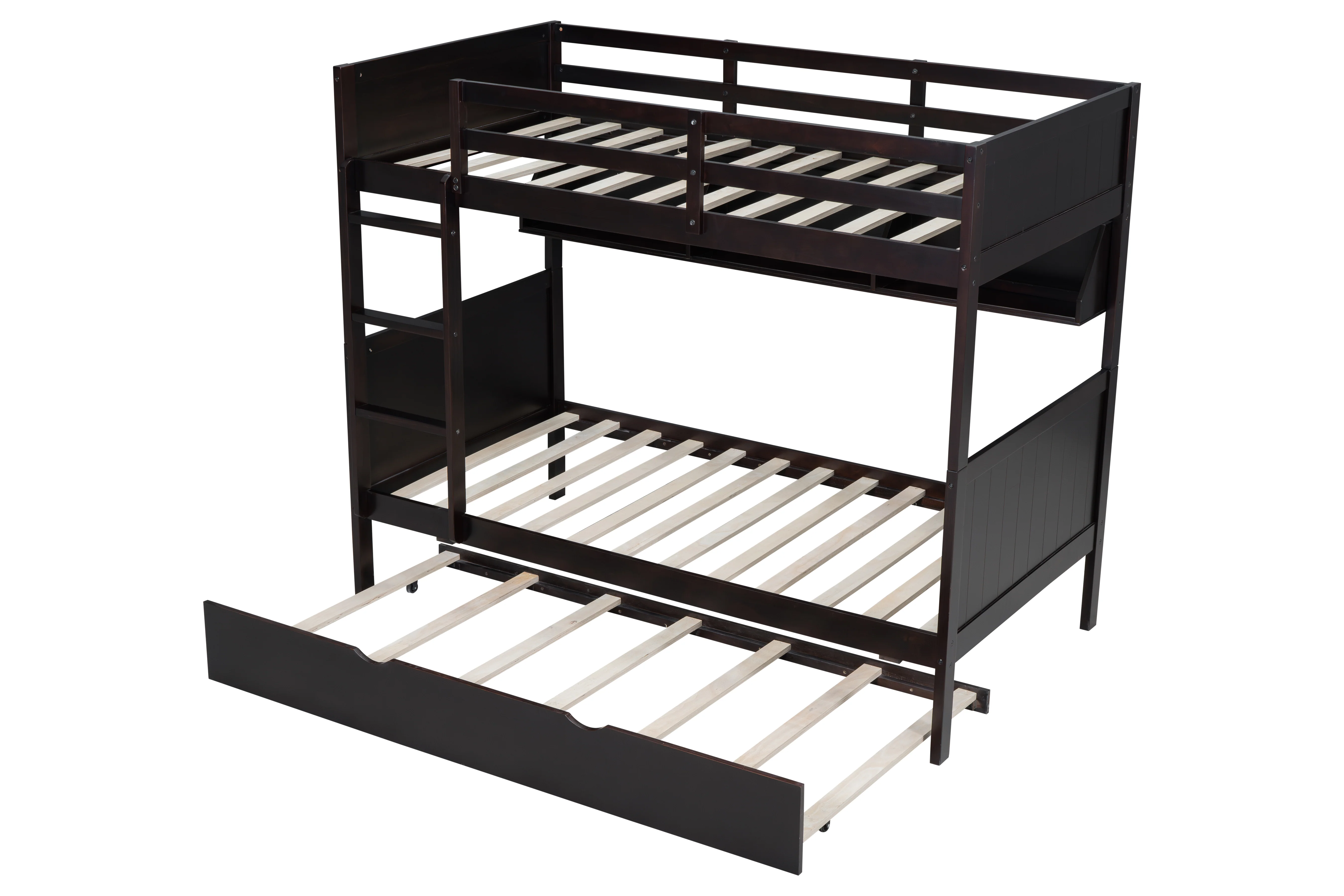 50-espresso-twin-over-twin-bunk-bed-with-bookshelf-roll-out-trundle-4.webp Espresso Twin-Over-Twin Bunk Bed with Bookshelf & Roll-Out Trundle