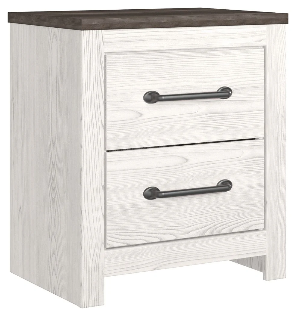 5002-gerridan-two-drawer-night-stand-white-gray-1.webp Gerridan - Two Drawer Night Stand - White / Gray