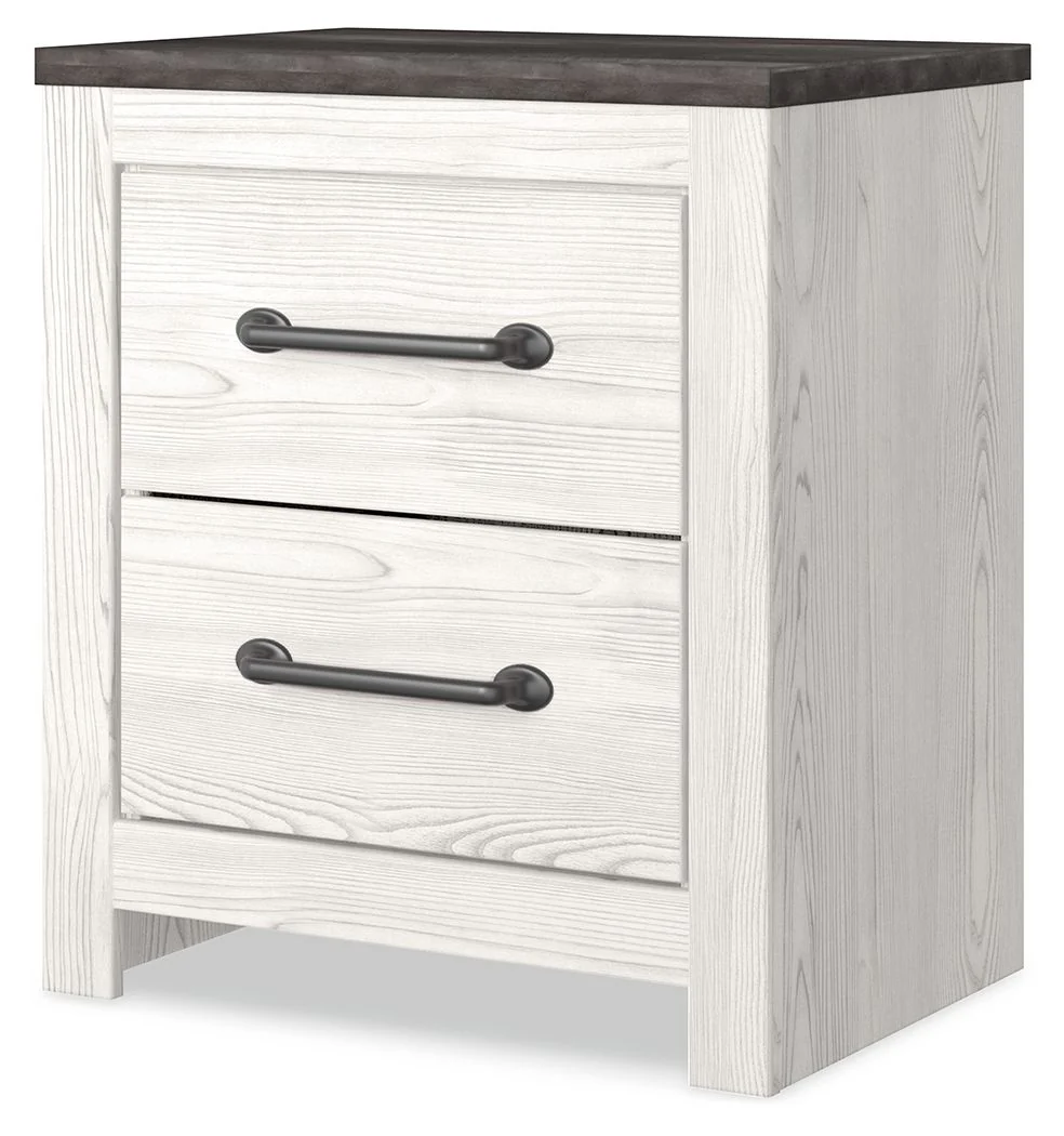 5002-gerridan-two-drawer-night-stand-white-gray-4.webp Gerridan - Two Drawer Night Stand - White / Gray