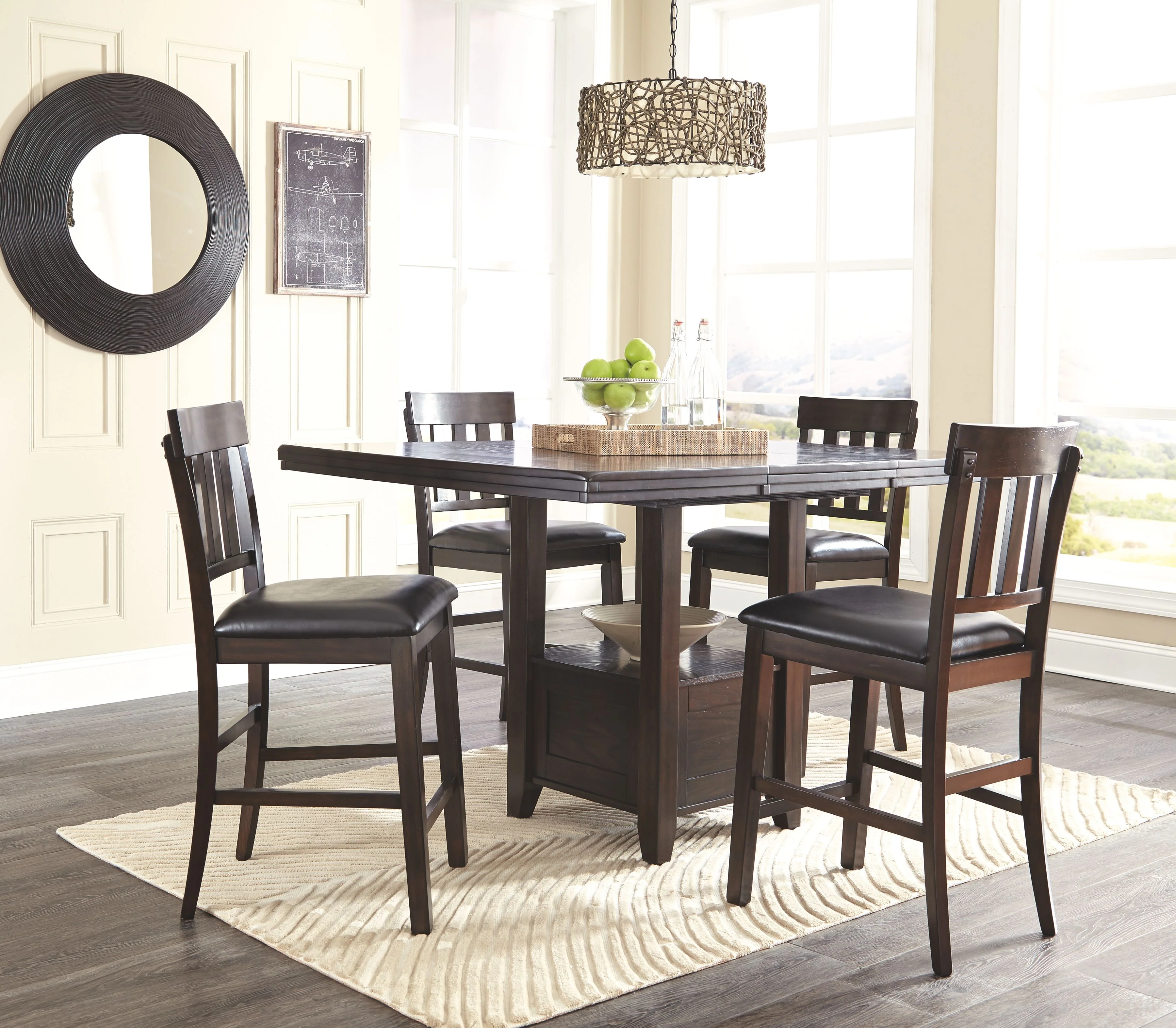 5004-haddigan-upholstered-barstool-set-of-2-dark-brown-10.webp Haddigan - Upholstered Barstool (Set of 2) - Dark Brown