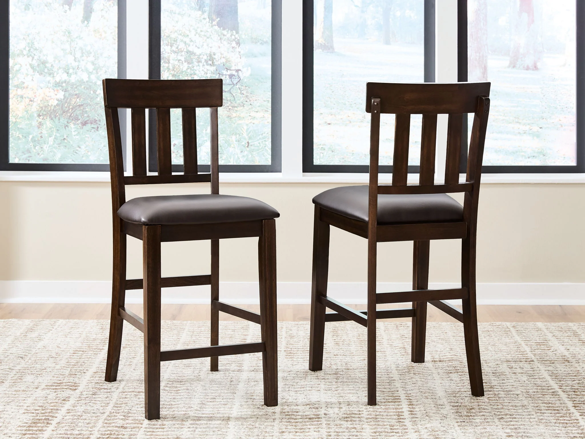 5004-haddigan-upholstered-barstool-set-of-2-dark-brown-6.webp Haddigan - Upholstered Barstool (Set of 2) - Dark Brown