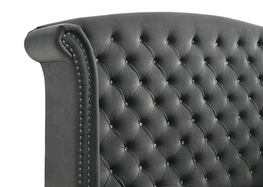 Melody - Upholstered Wingback Bed
